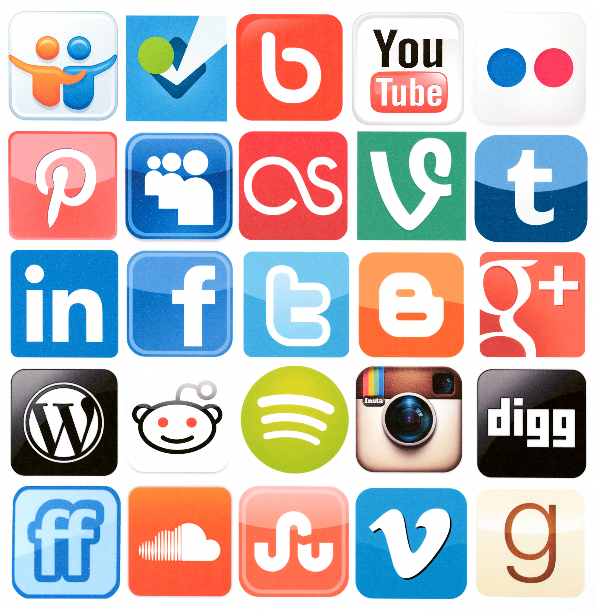 social media logos & icons