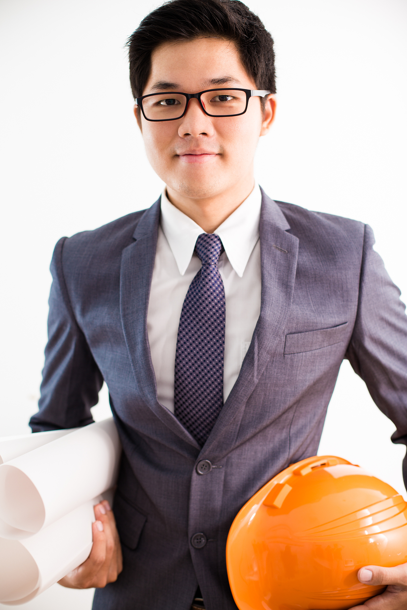 happy young asian engineer