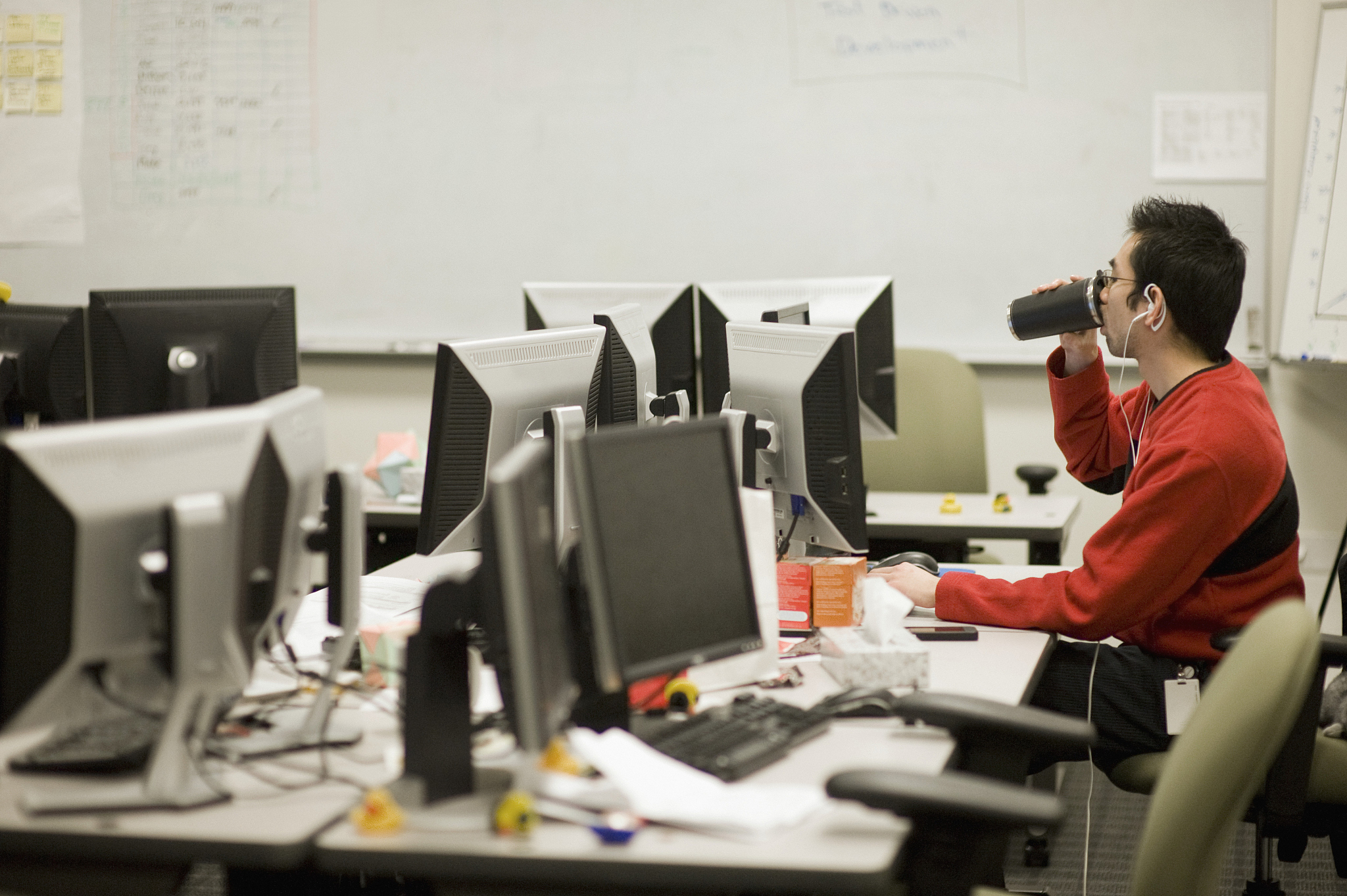 businessman using computer