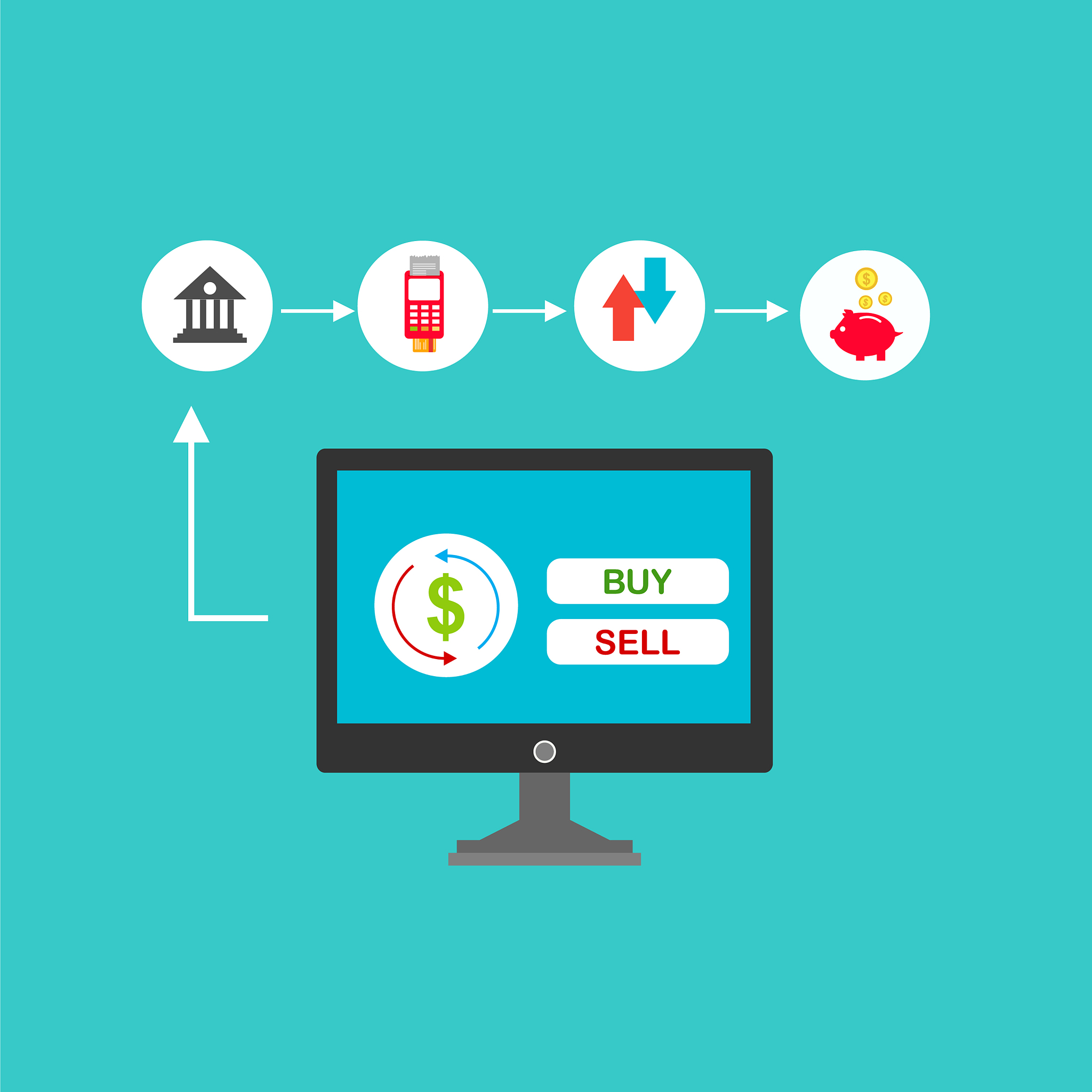 concept online and mobile payments for web page