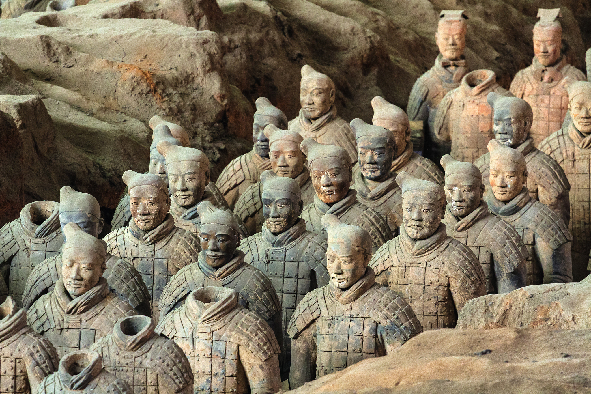 the terracotta warriors of eternal army of qin shi huang.