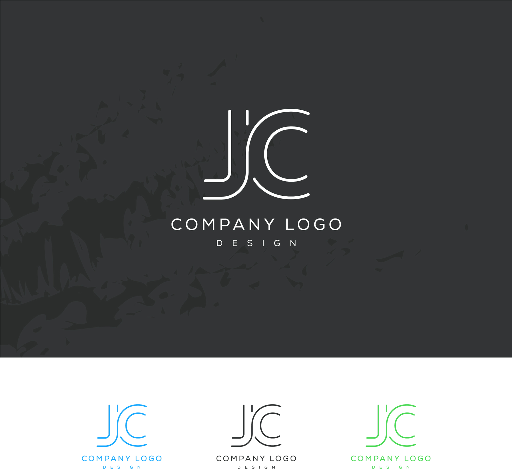 jc company letter logo design template