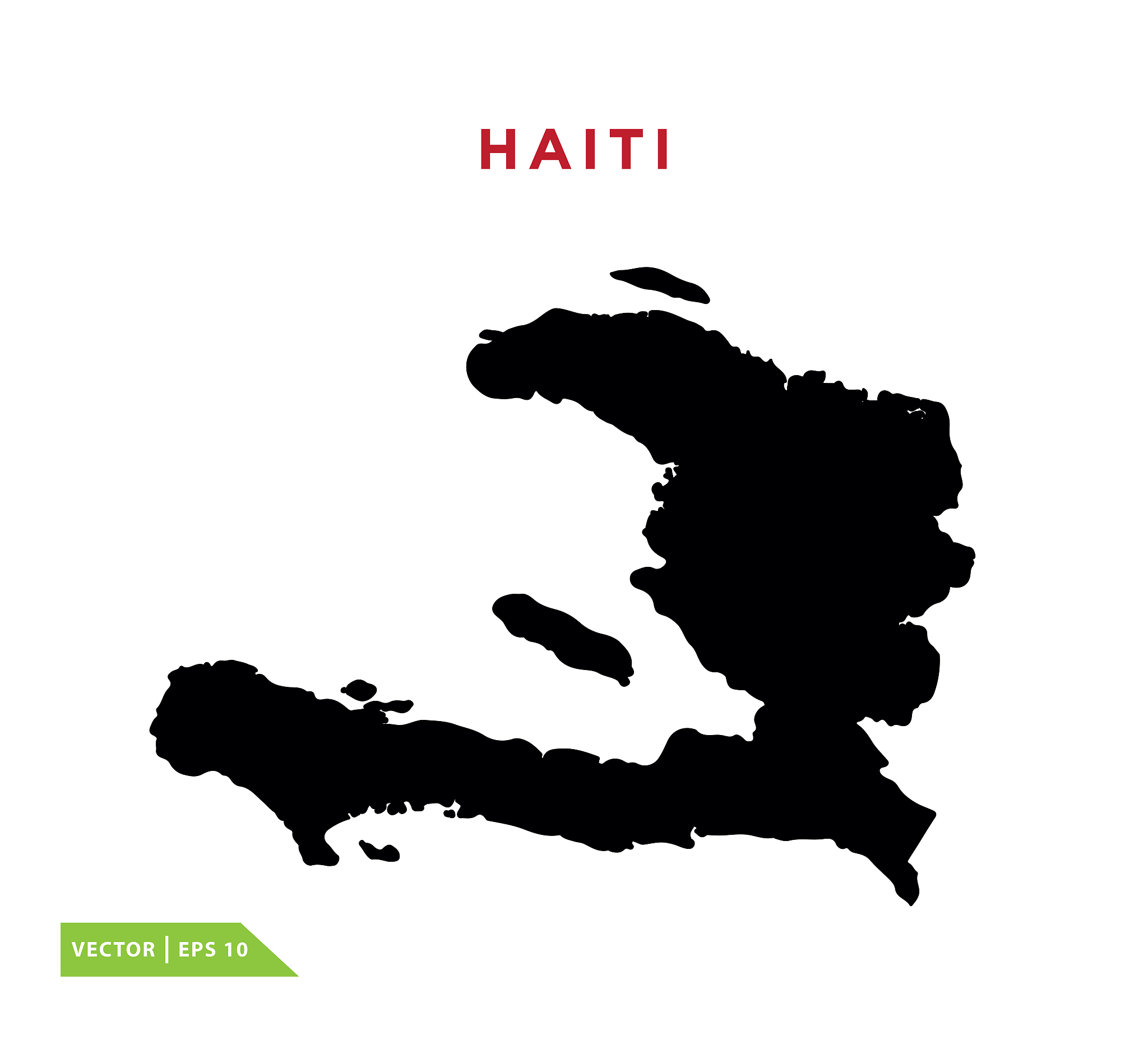 haiti map icon vector logo design template