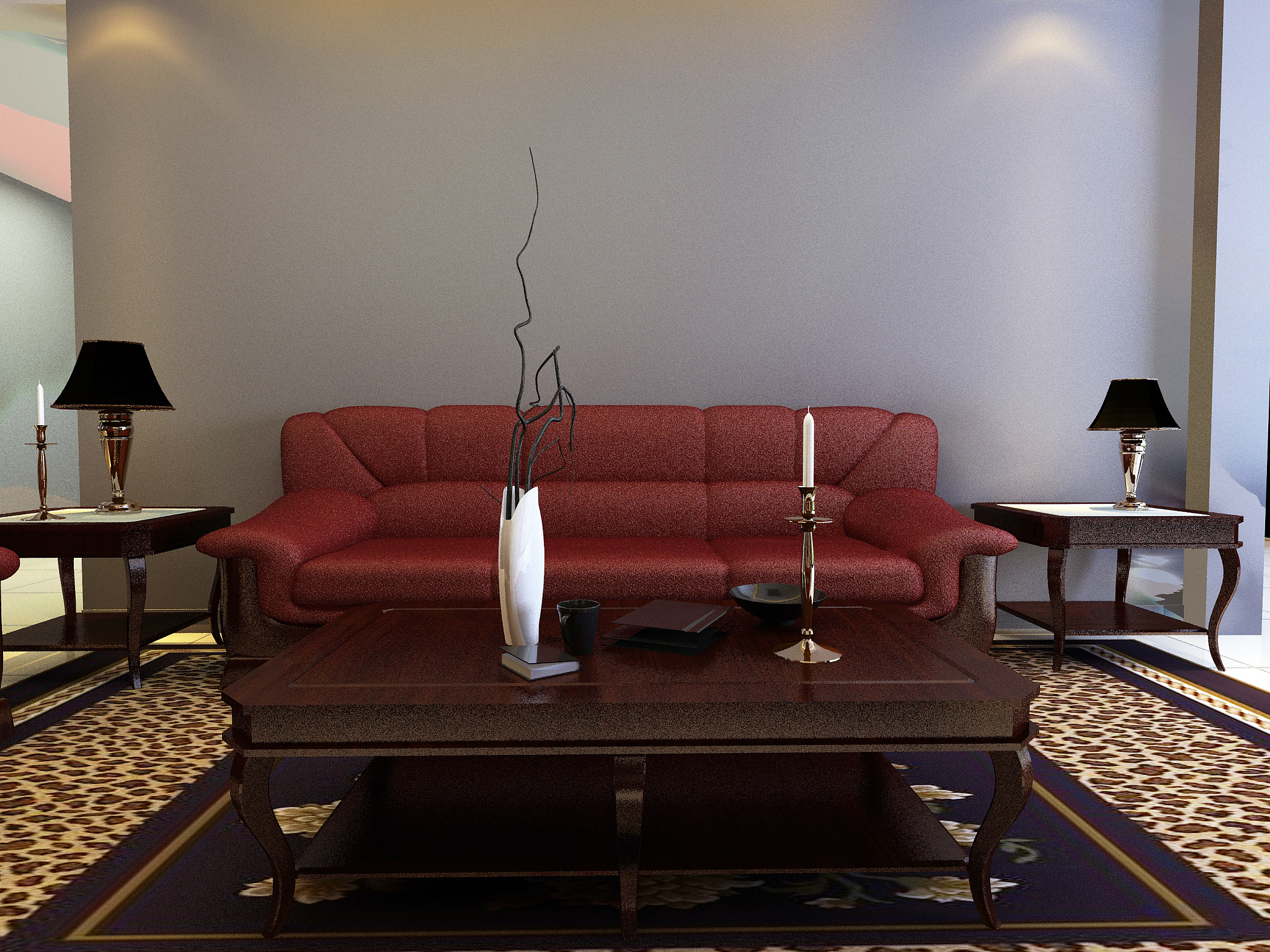 home interior 3d rendering
