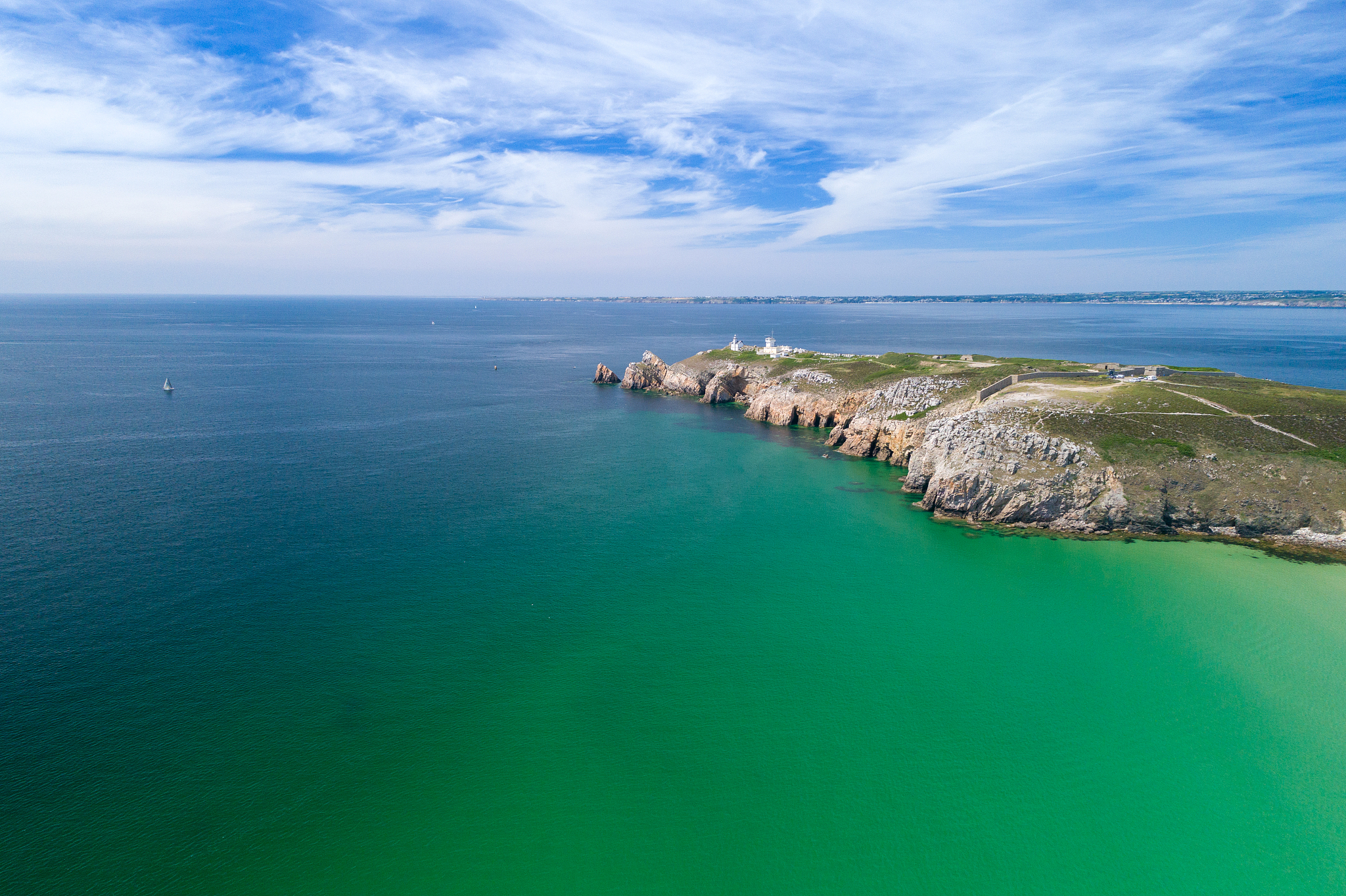 france from the sky : pen hat and pointe du toulinguet