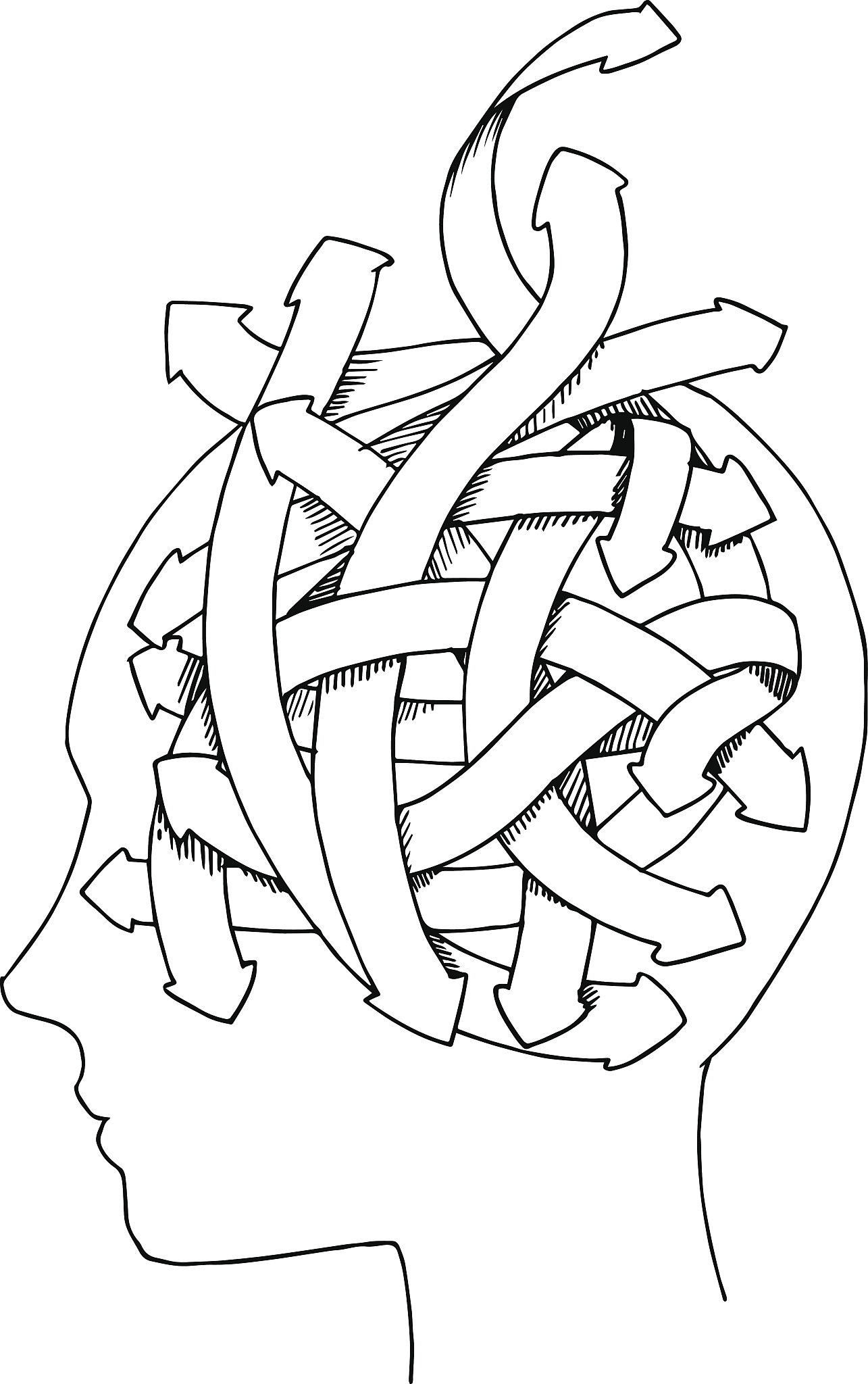 confused mind concept vector