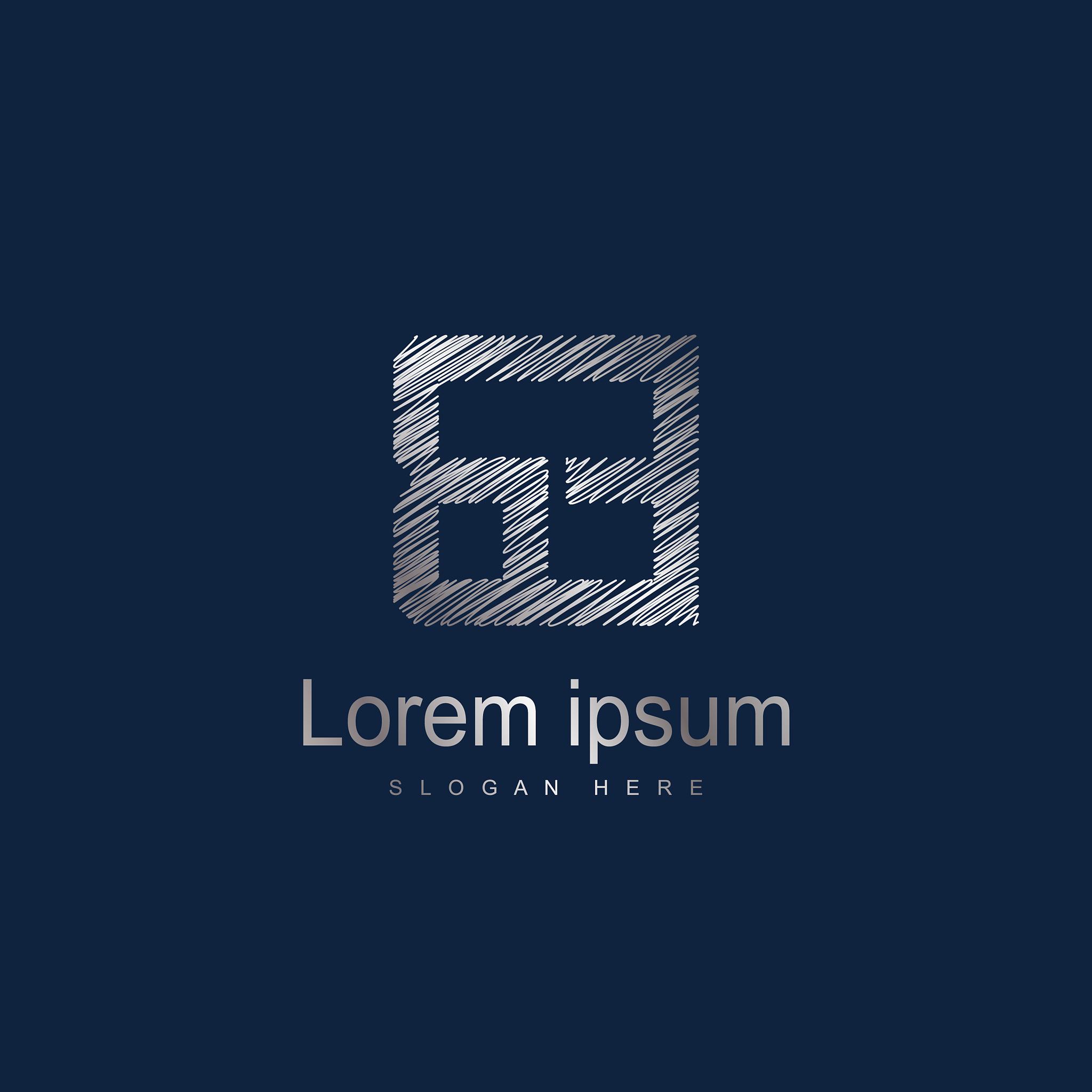 initial letter be logo template design