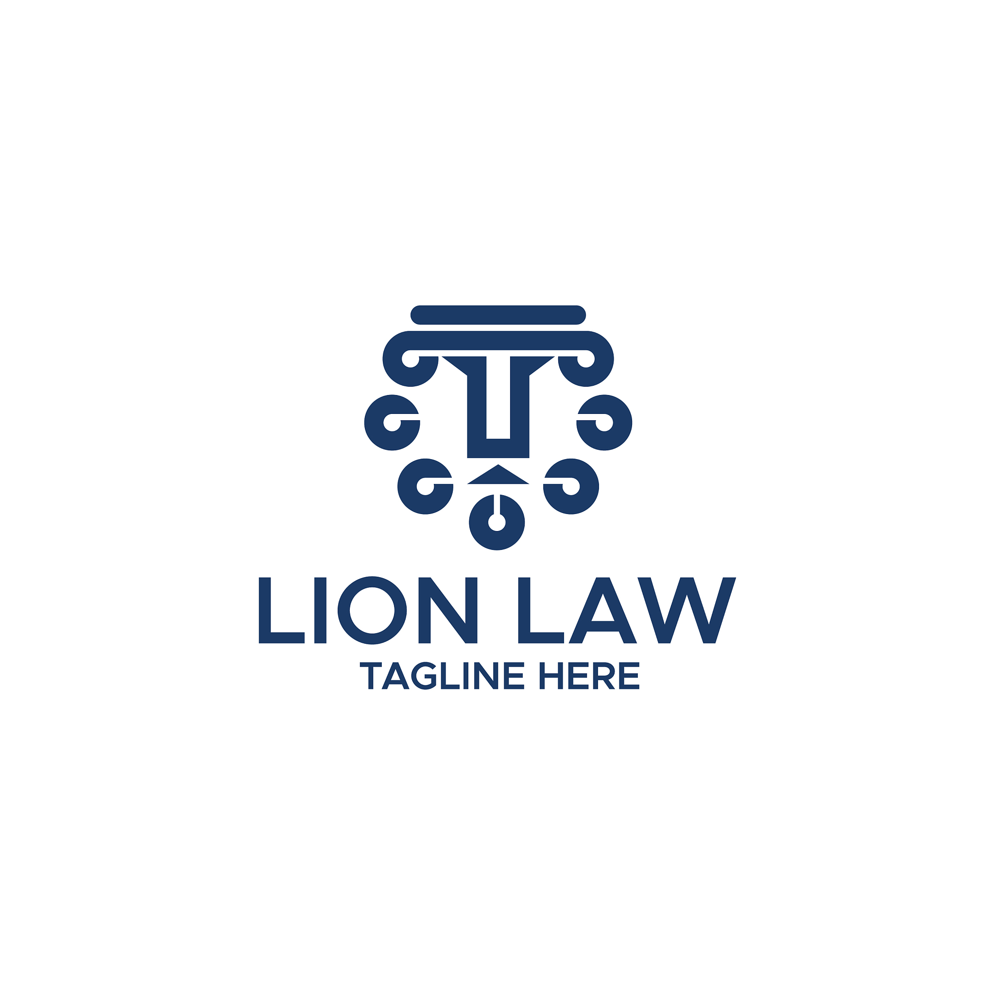 lion lawlion law abstract logo