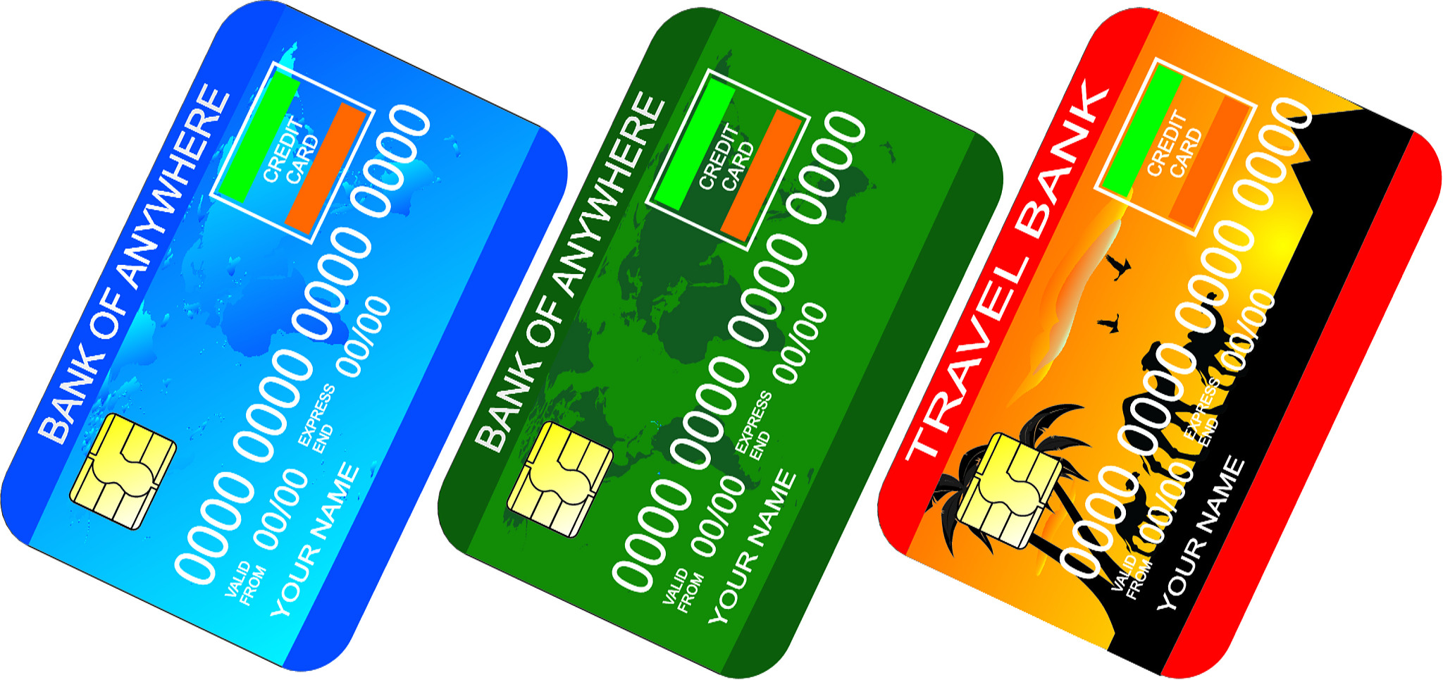 three credit card