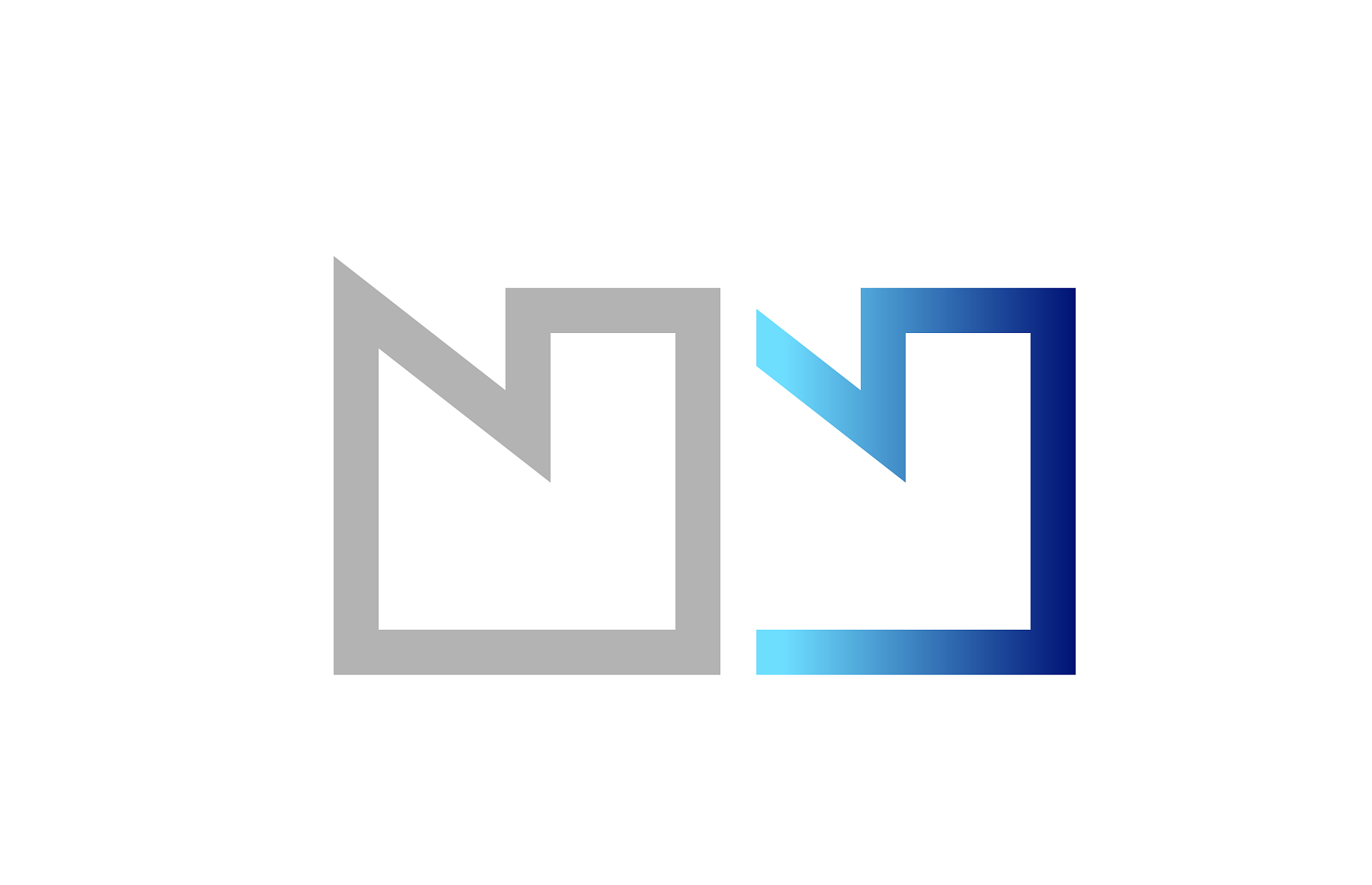 blue grey alphabet letter logo combination design