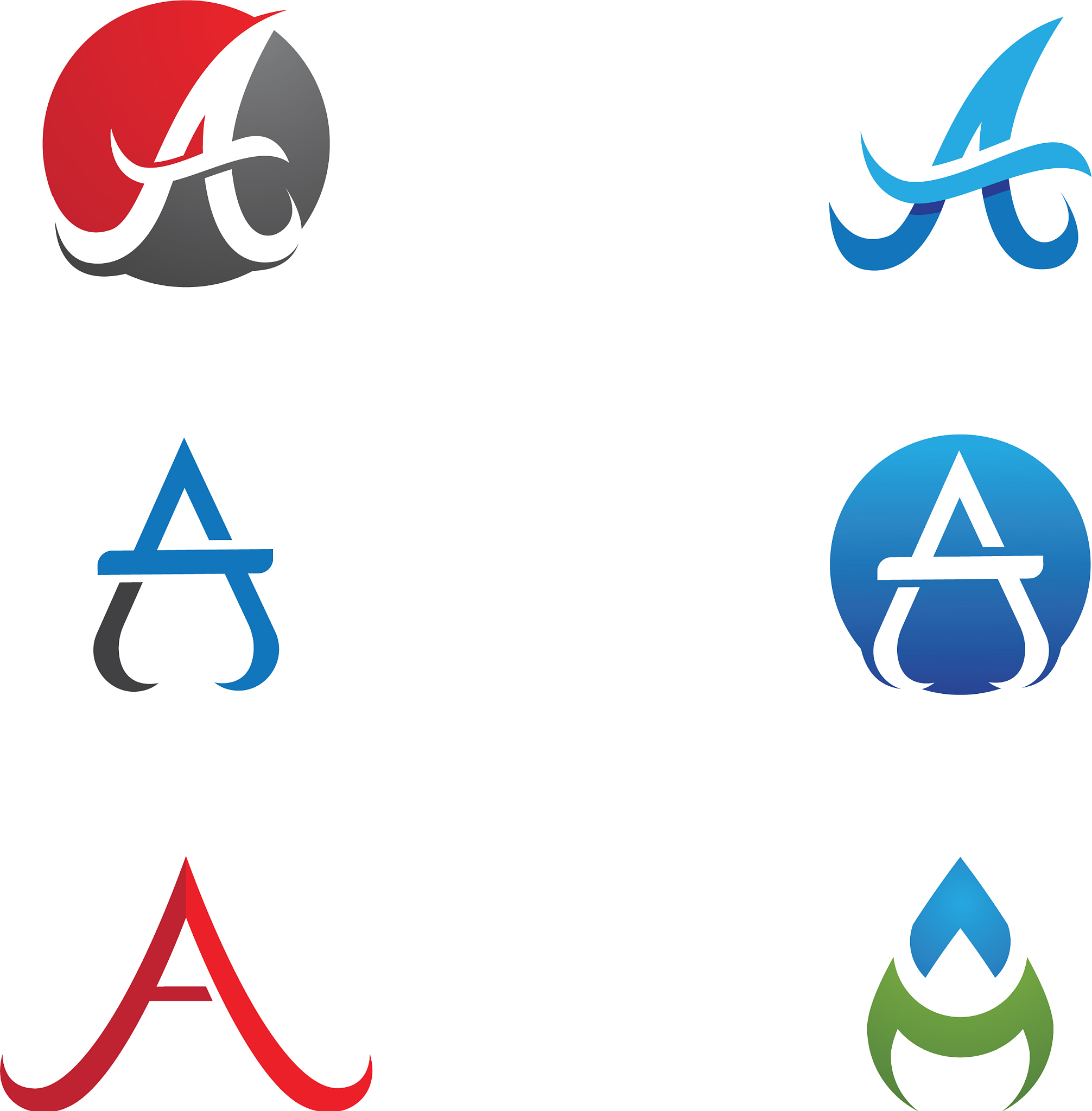 a letter logo business template icon