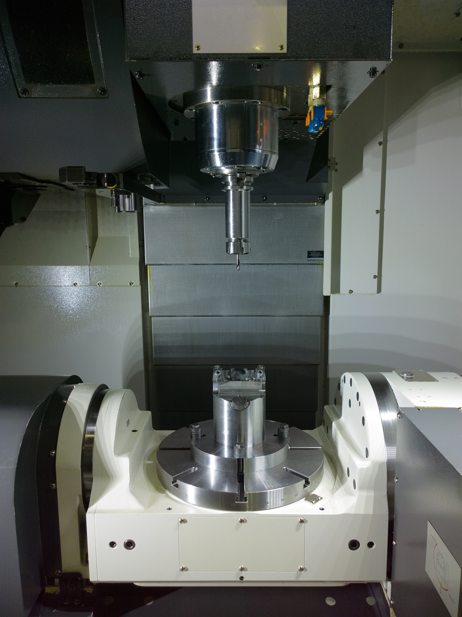 the five-axis computer numerical control cnc machine waiting for