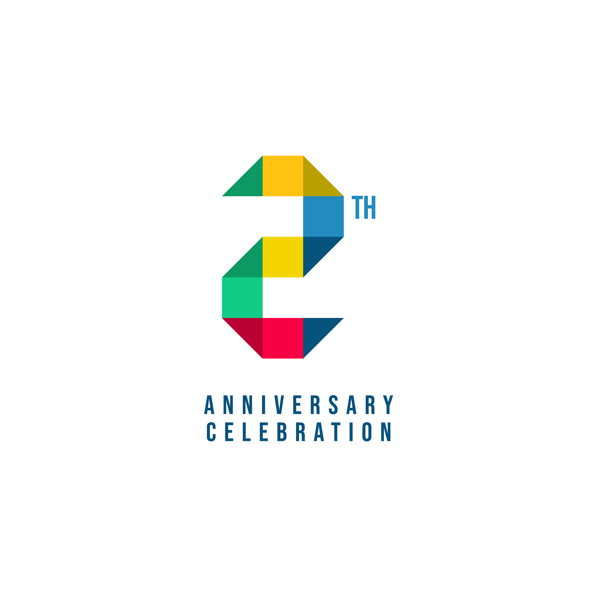 2 th anniversary celebration template design