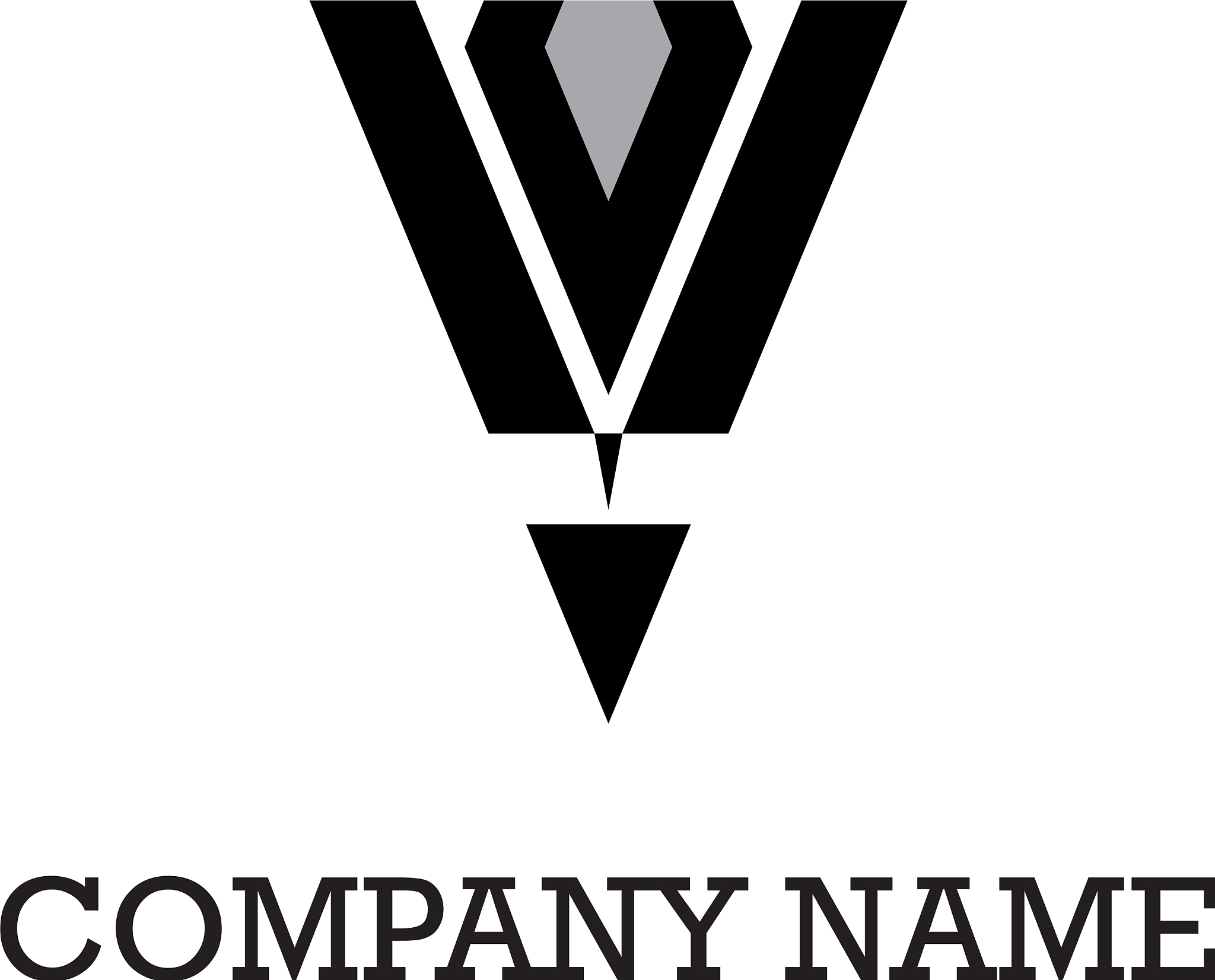 v letter logo