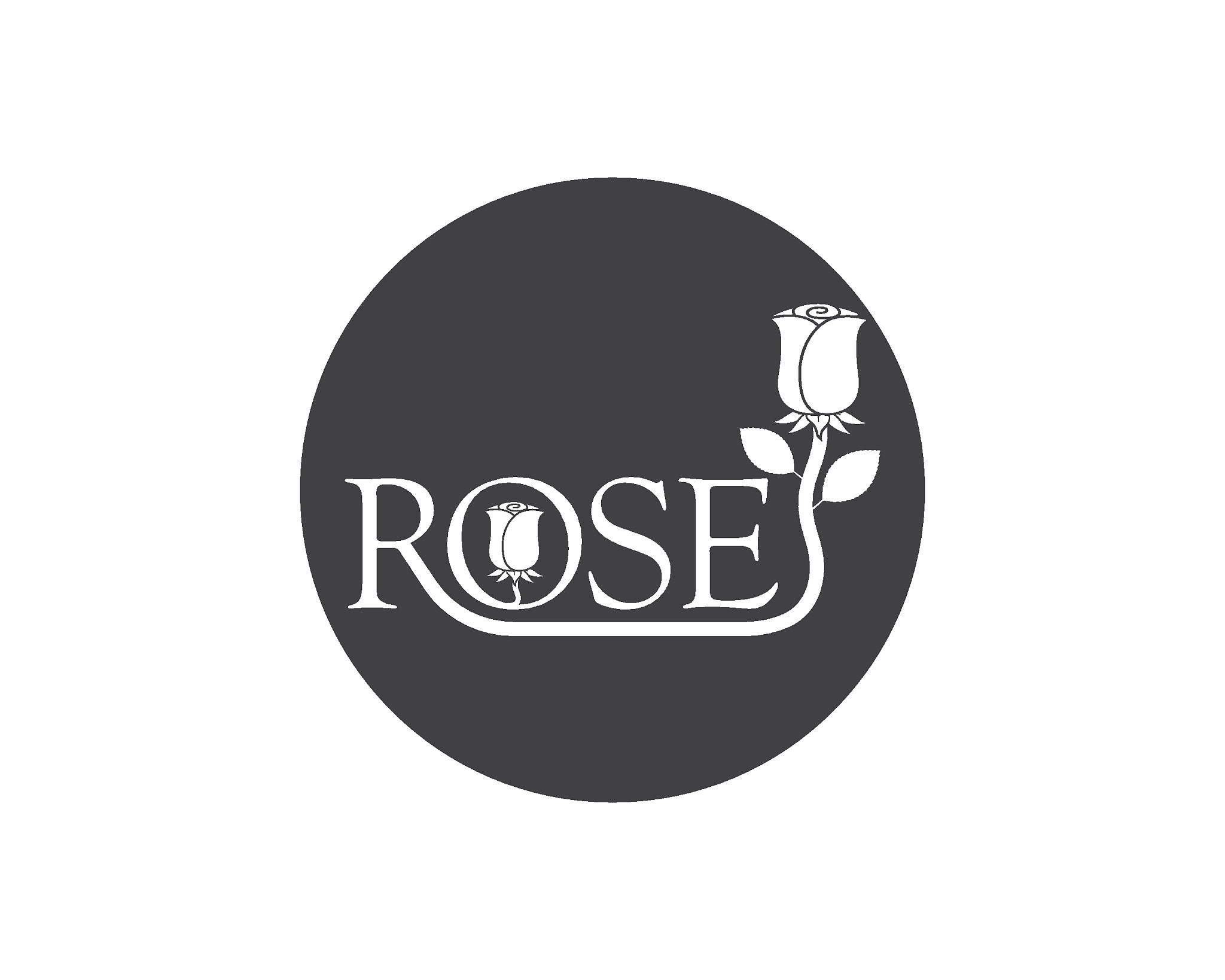 rose flower logo vector template