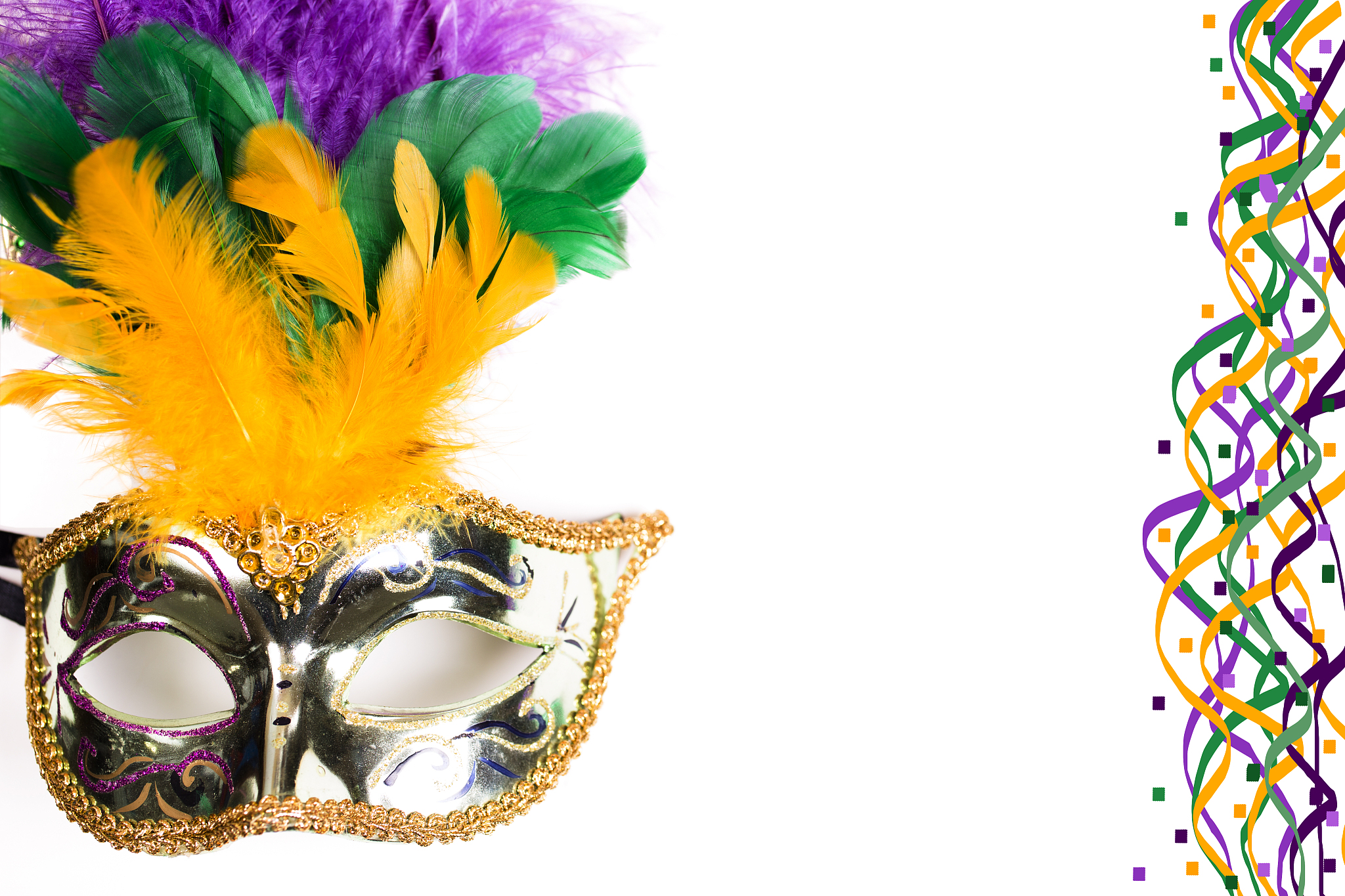 Mardi Gras Party plate design