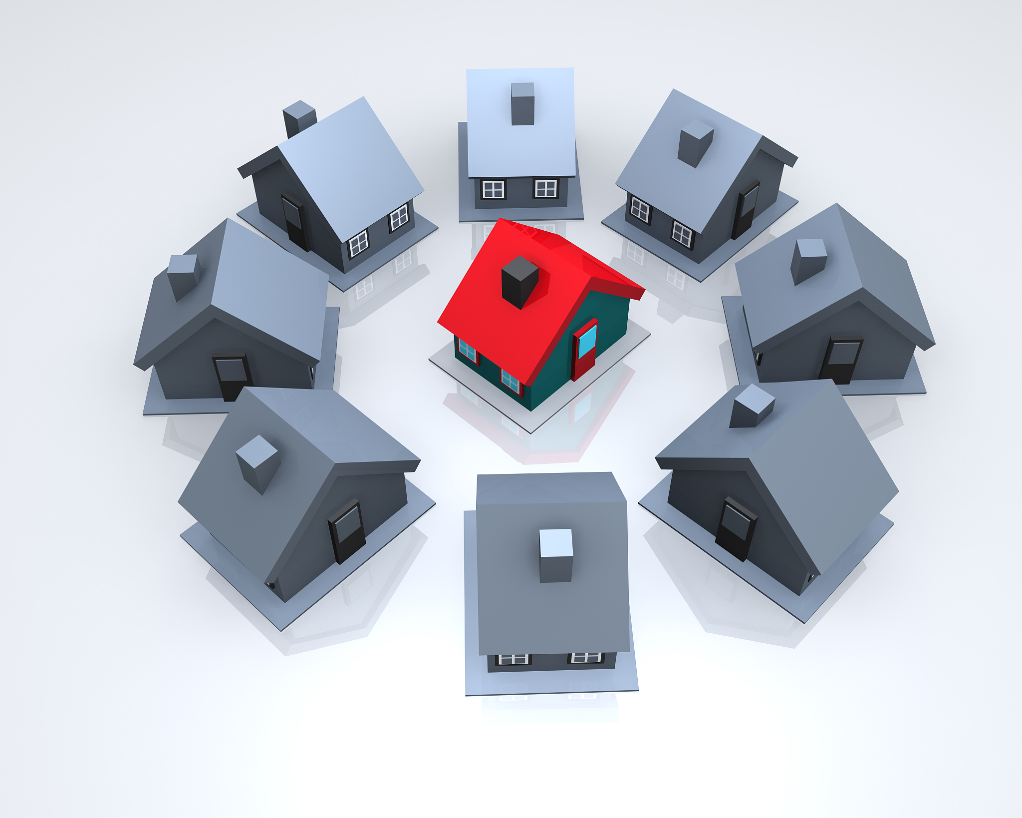 concept illustration of houses