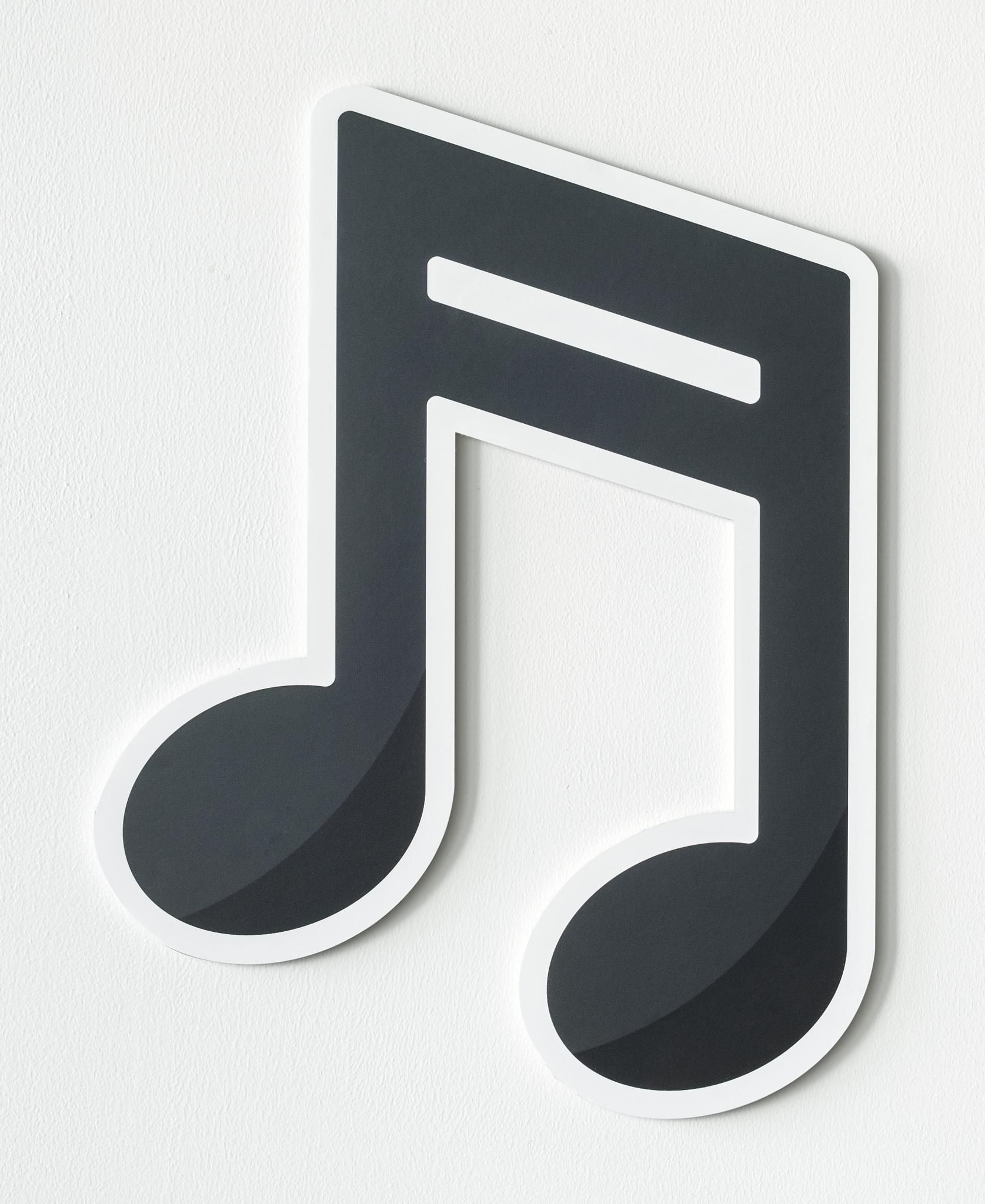 musical note audio cut out icon