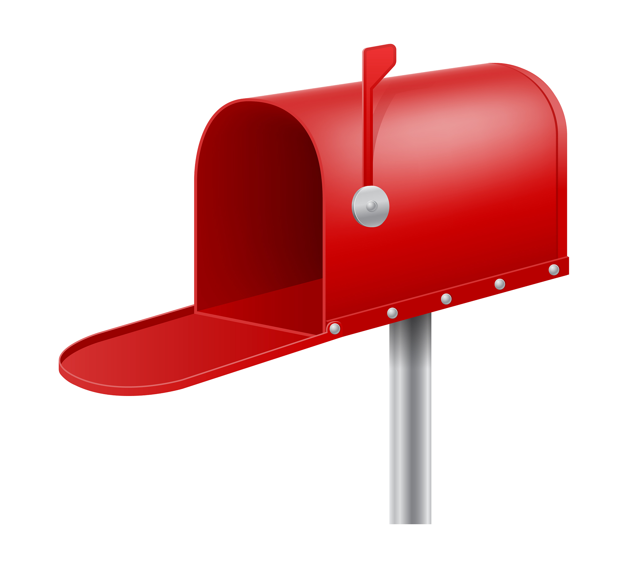 red mail box retro vintage stock