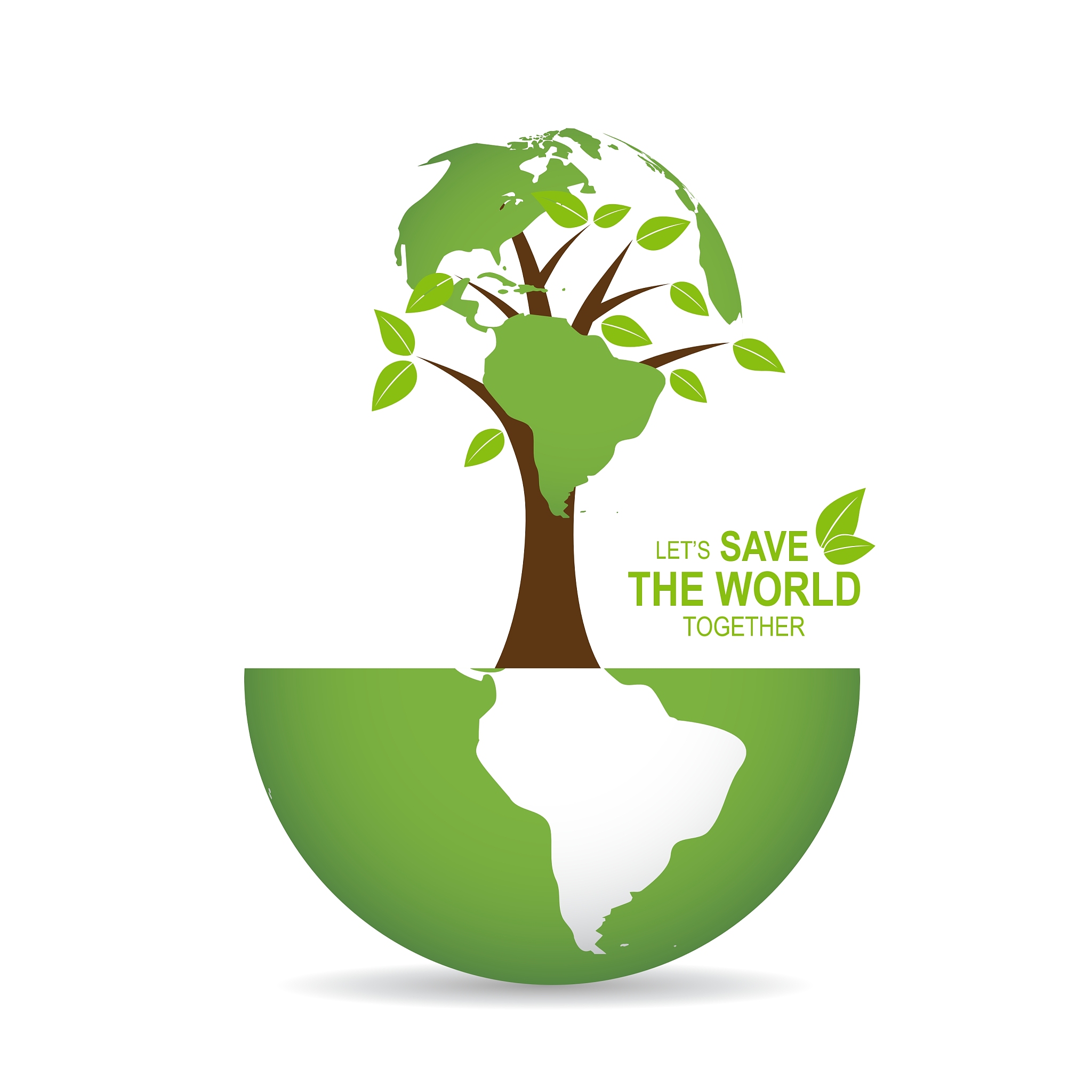 save the world poster design template with globe