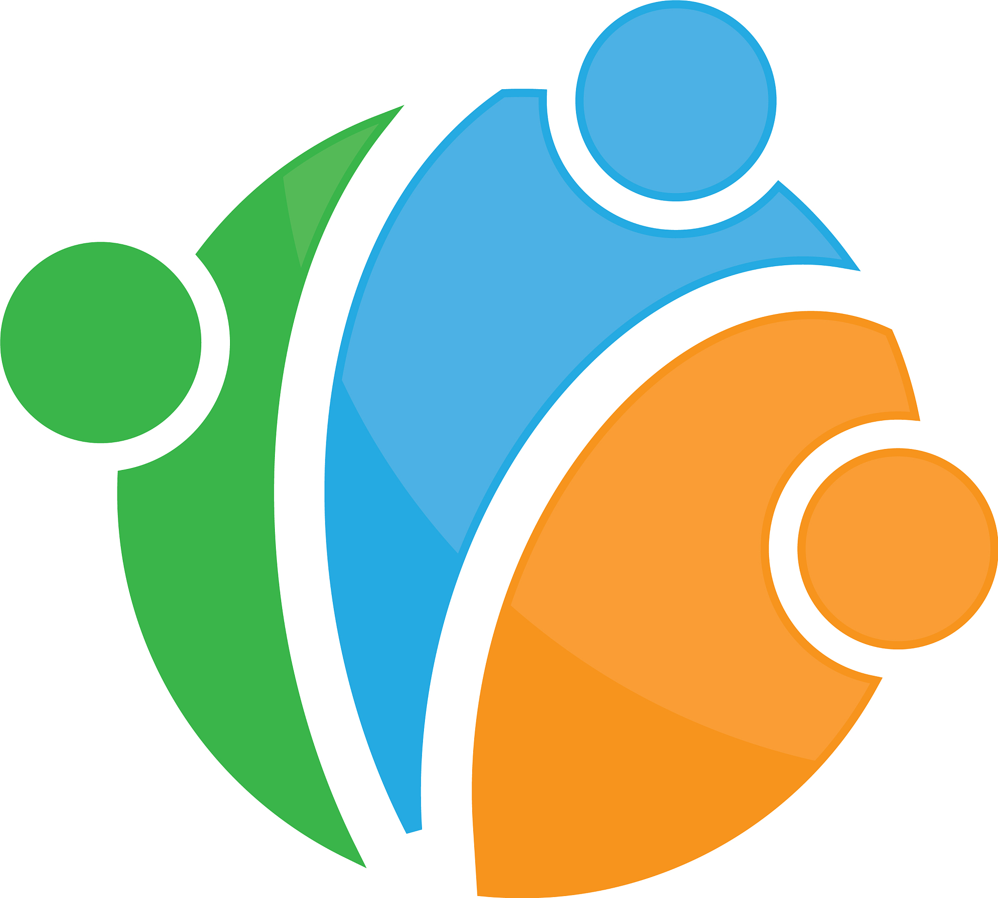 people group community colored logo image