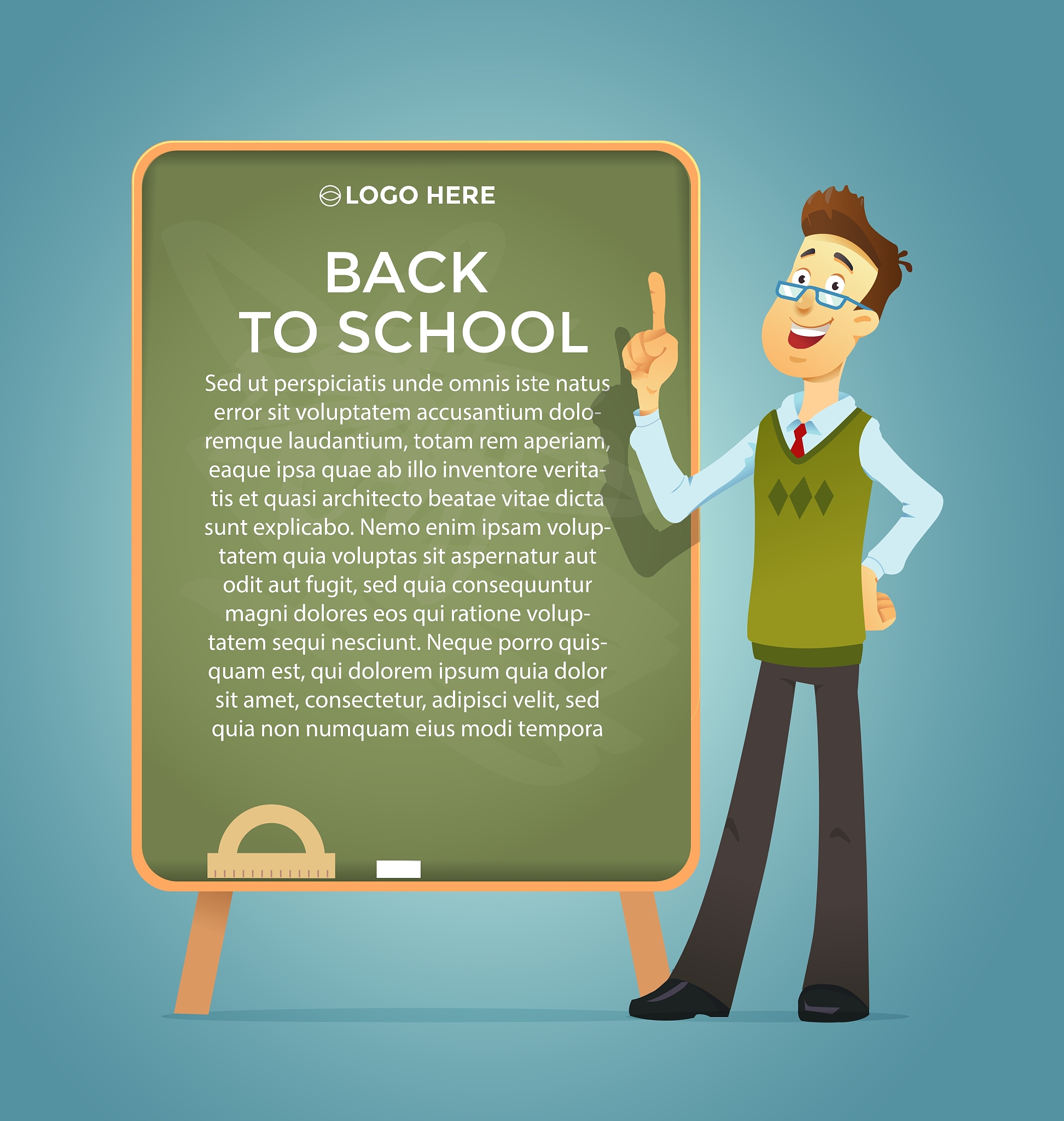 teacher at the blackboard