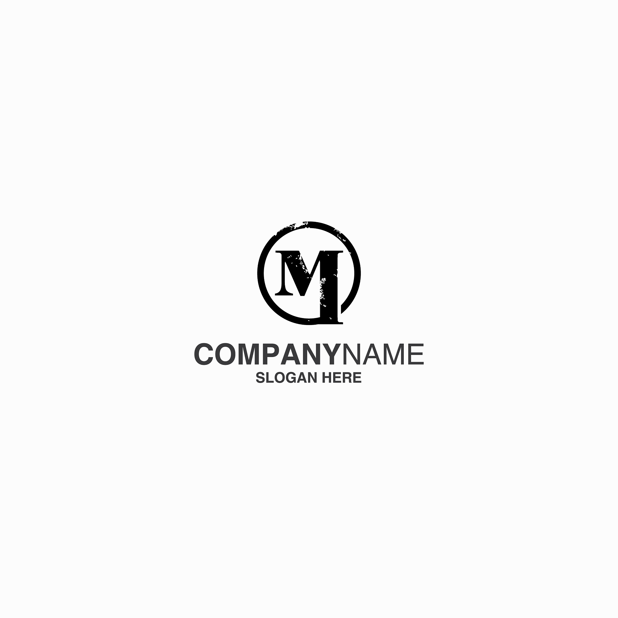 letter m logo icon design template stock