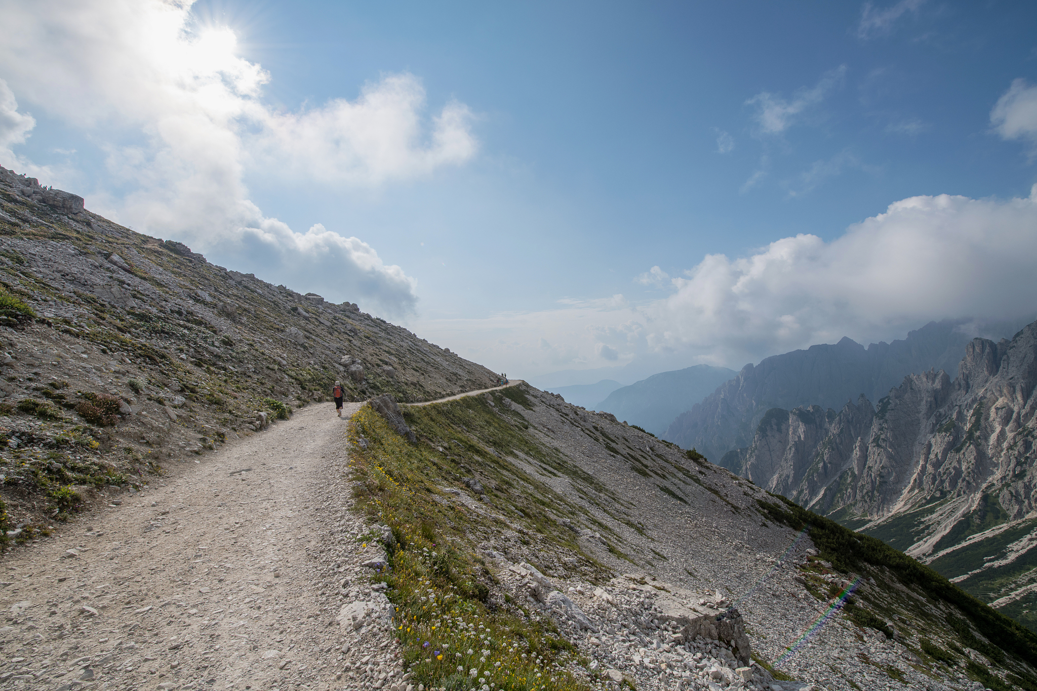view from the national park tre cime di lavaredo in the dolomite