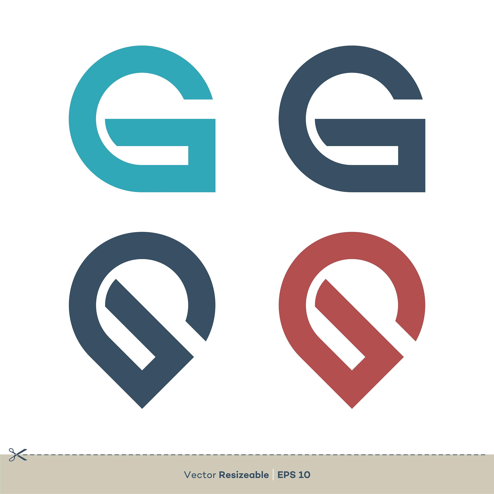 set g letter logo template illustration design. vector eps 10.