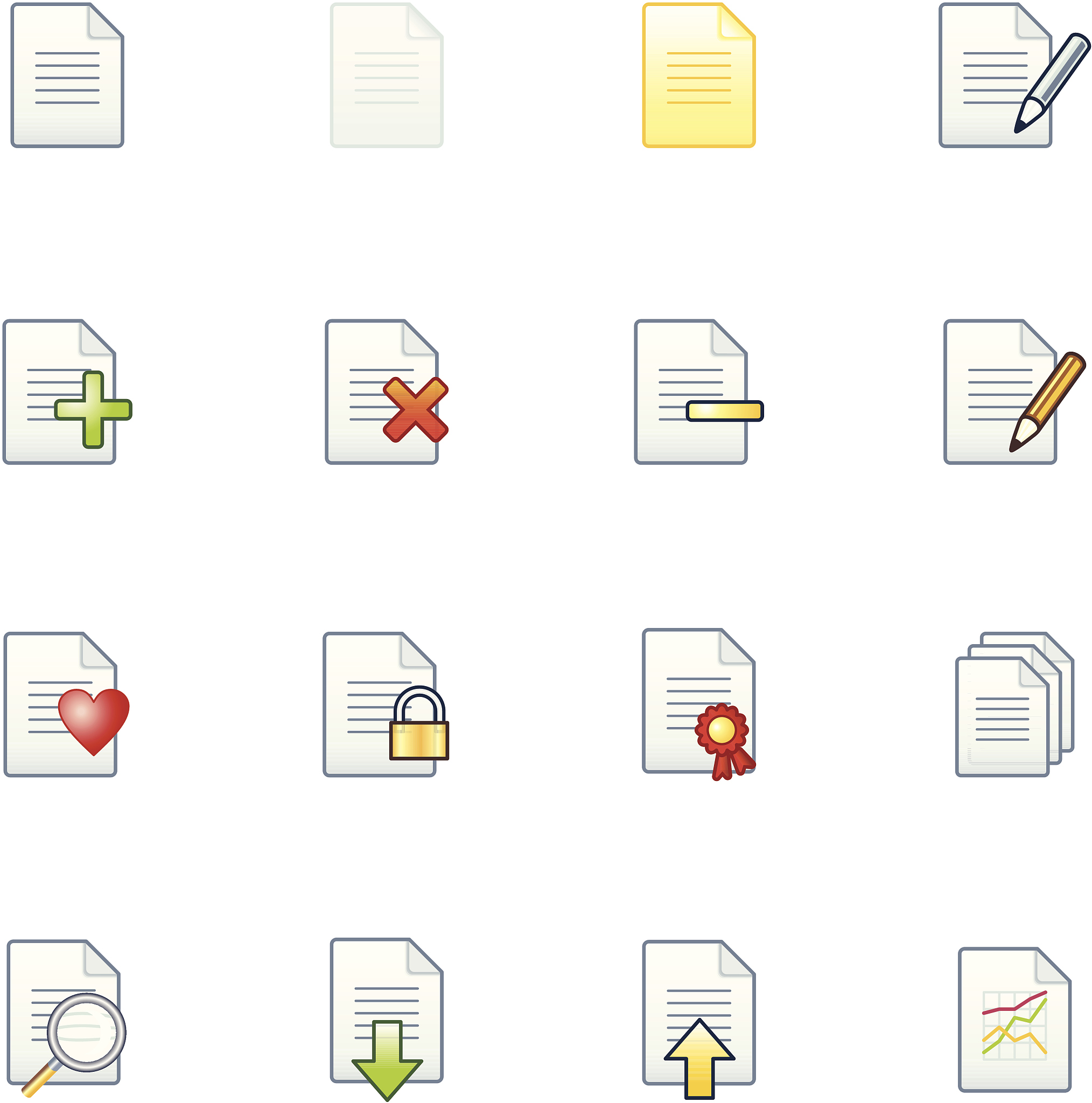 project documents icons