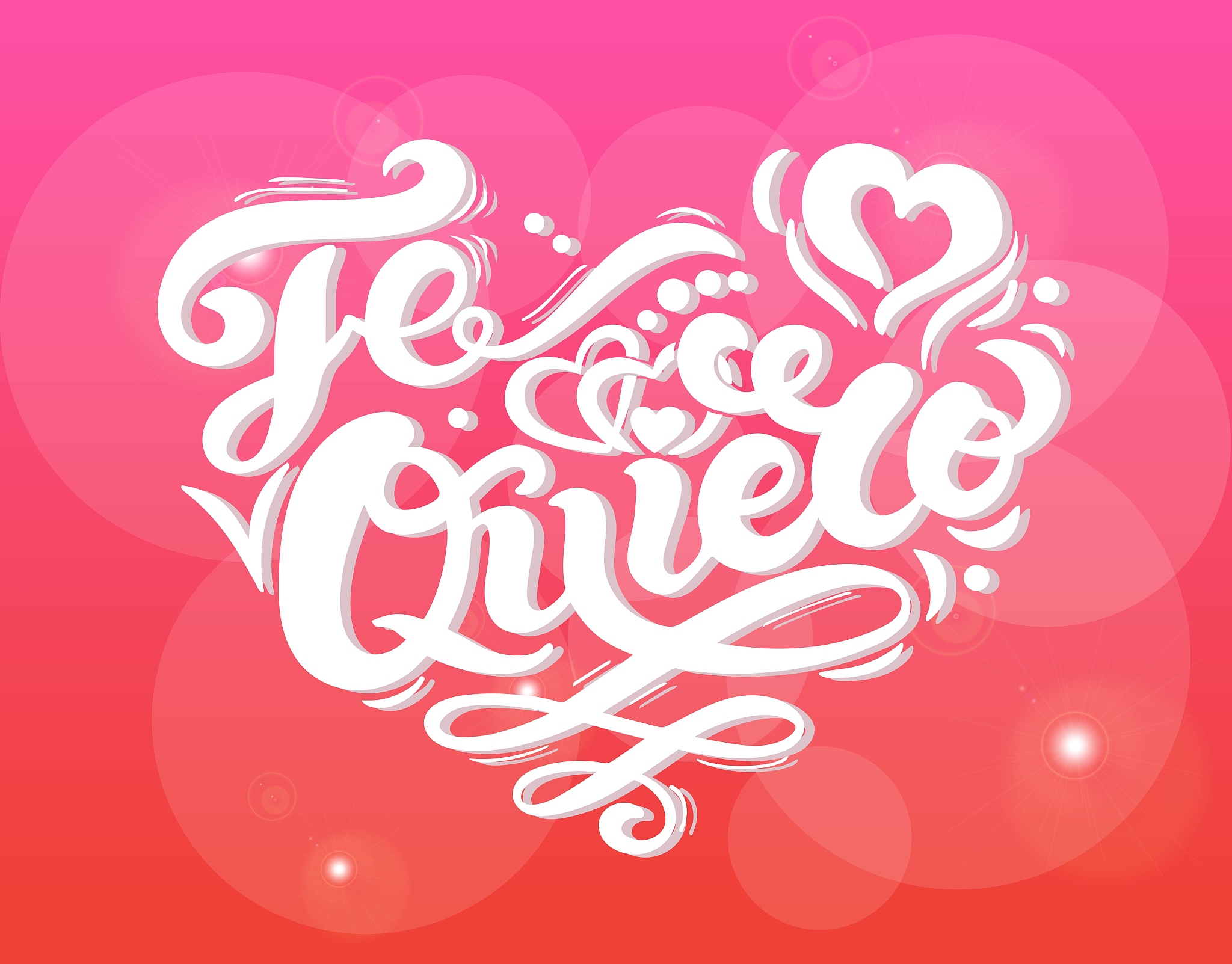te quiero. "i love you" in spanish. hand drawn lettering.