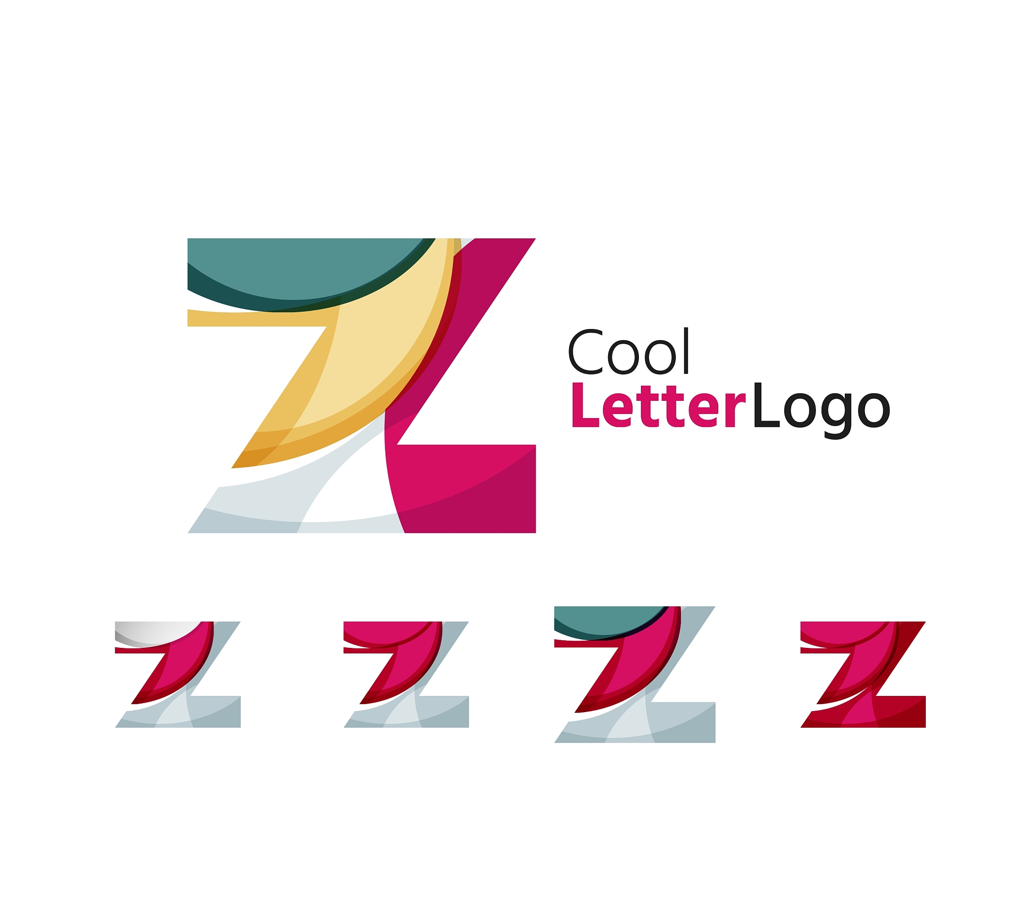 set of abstract z letter company logos business