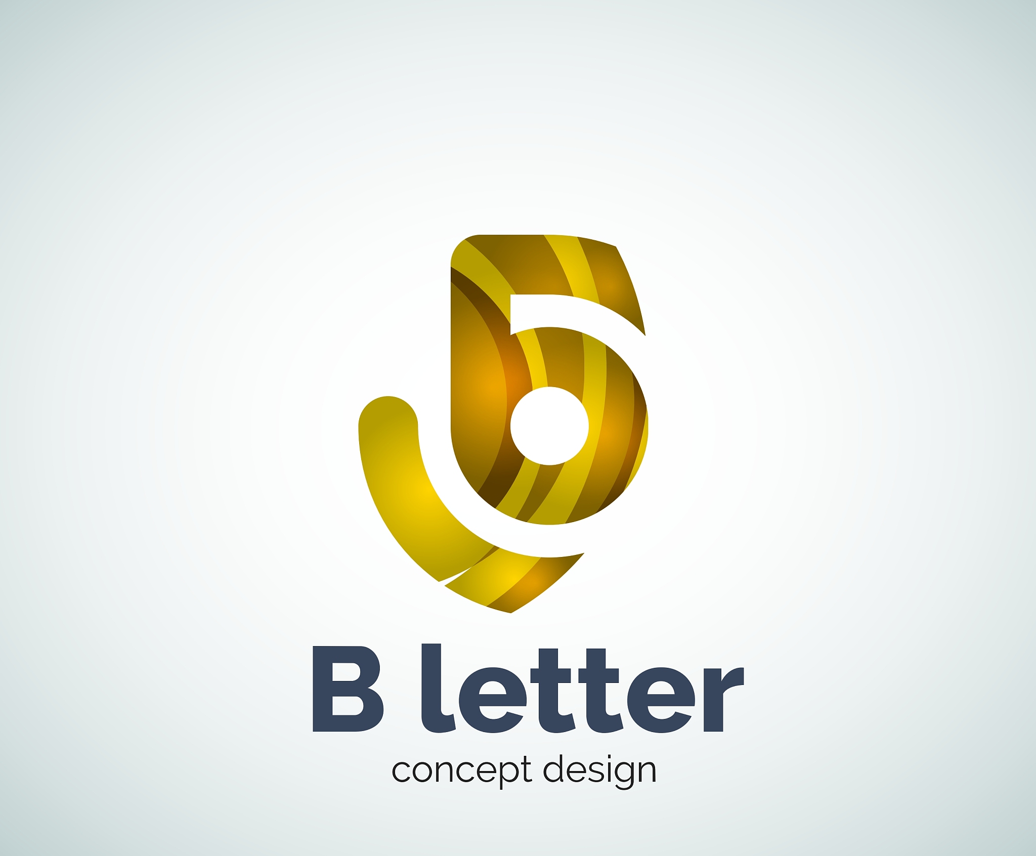 b letter concept logo template