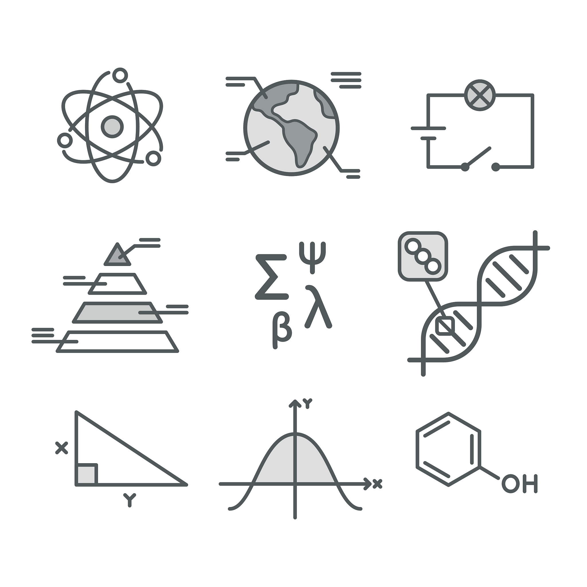science symbols set