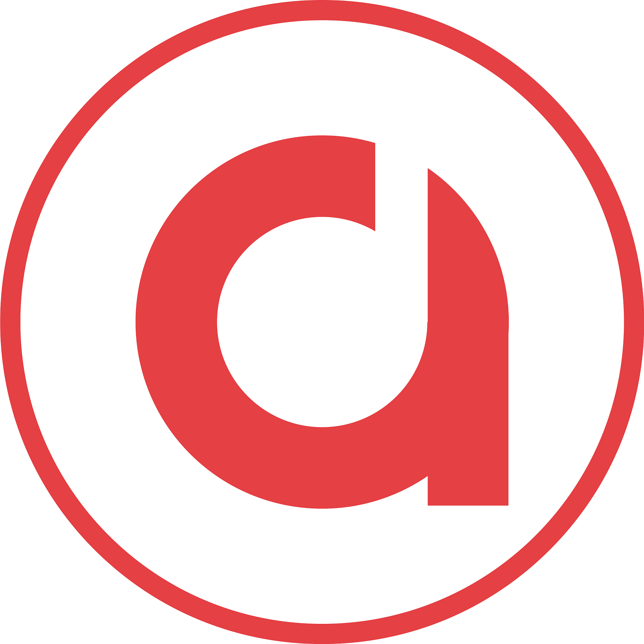 letter a negative space letter d icon logo design