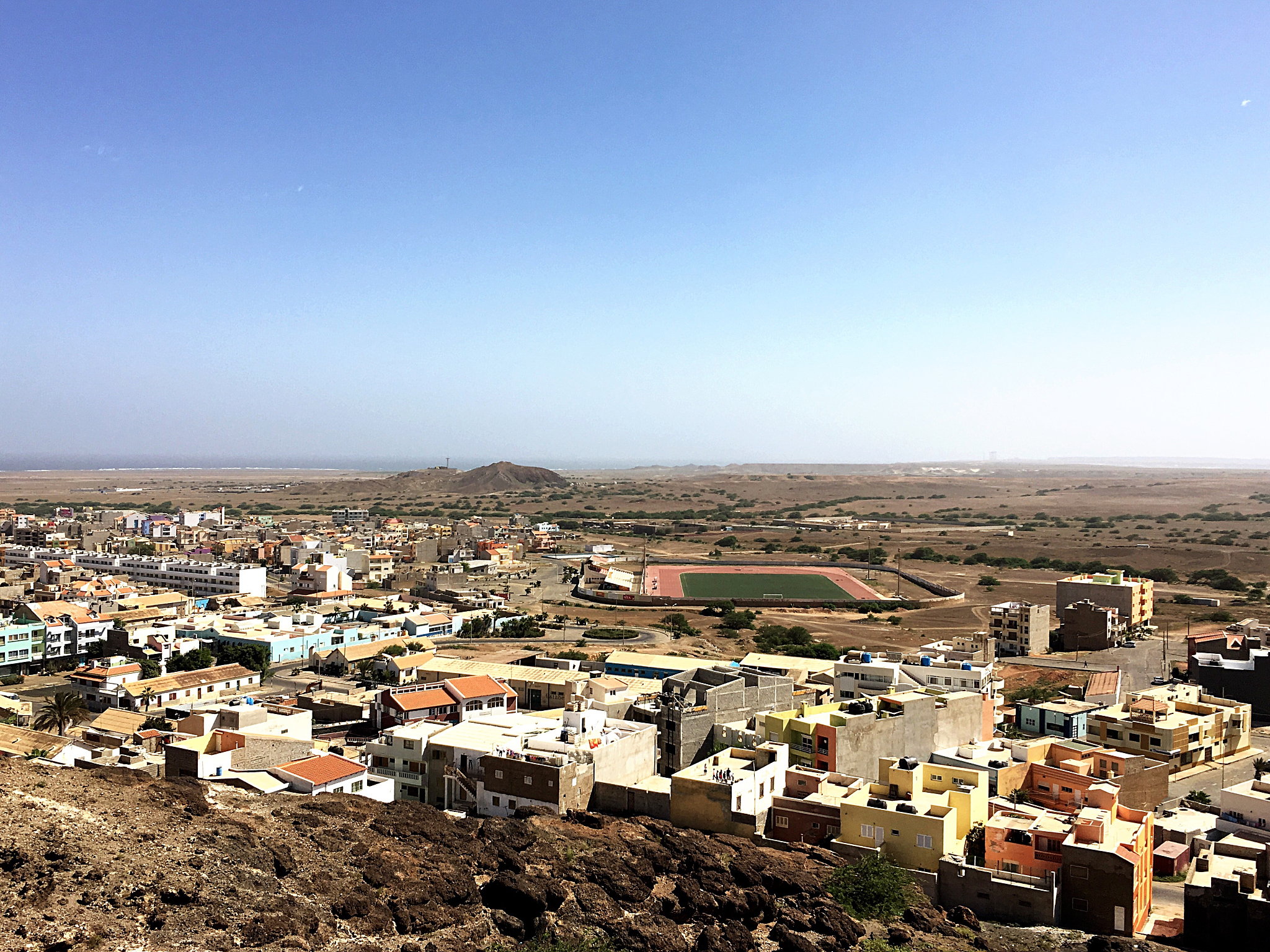 high angle view of cityscape against sky