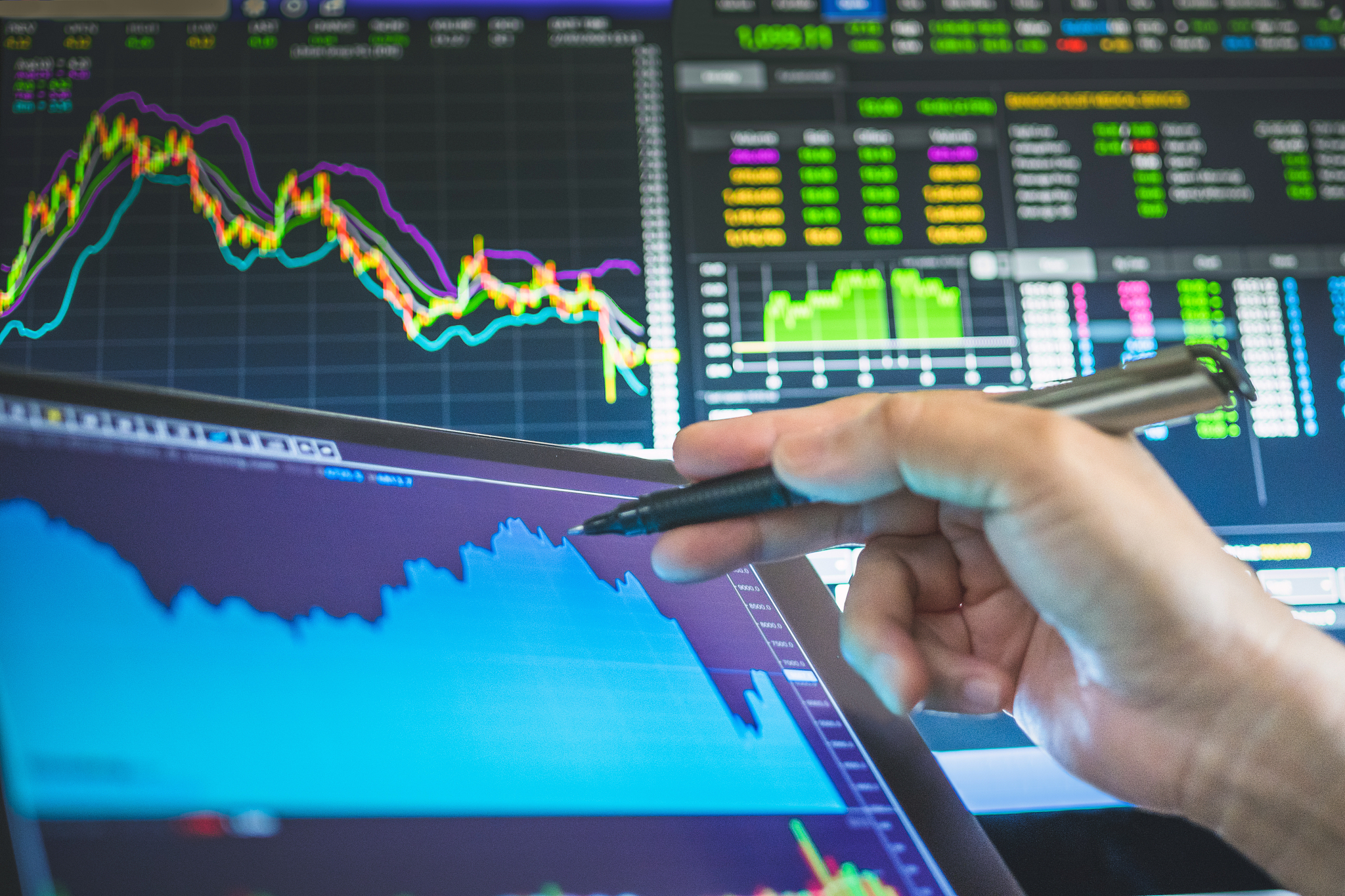 investment theme background stockmarket and finance business ana