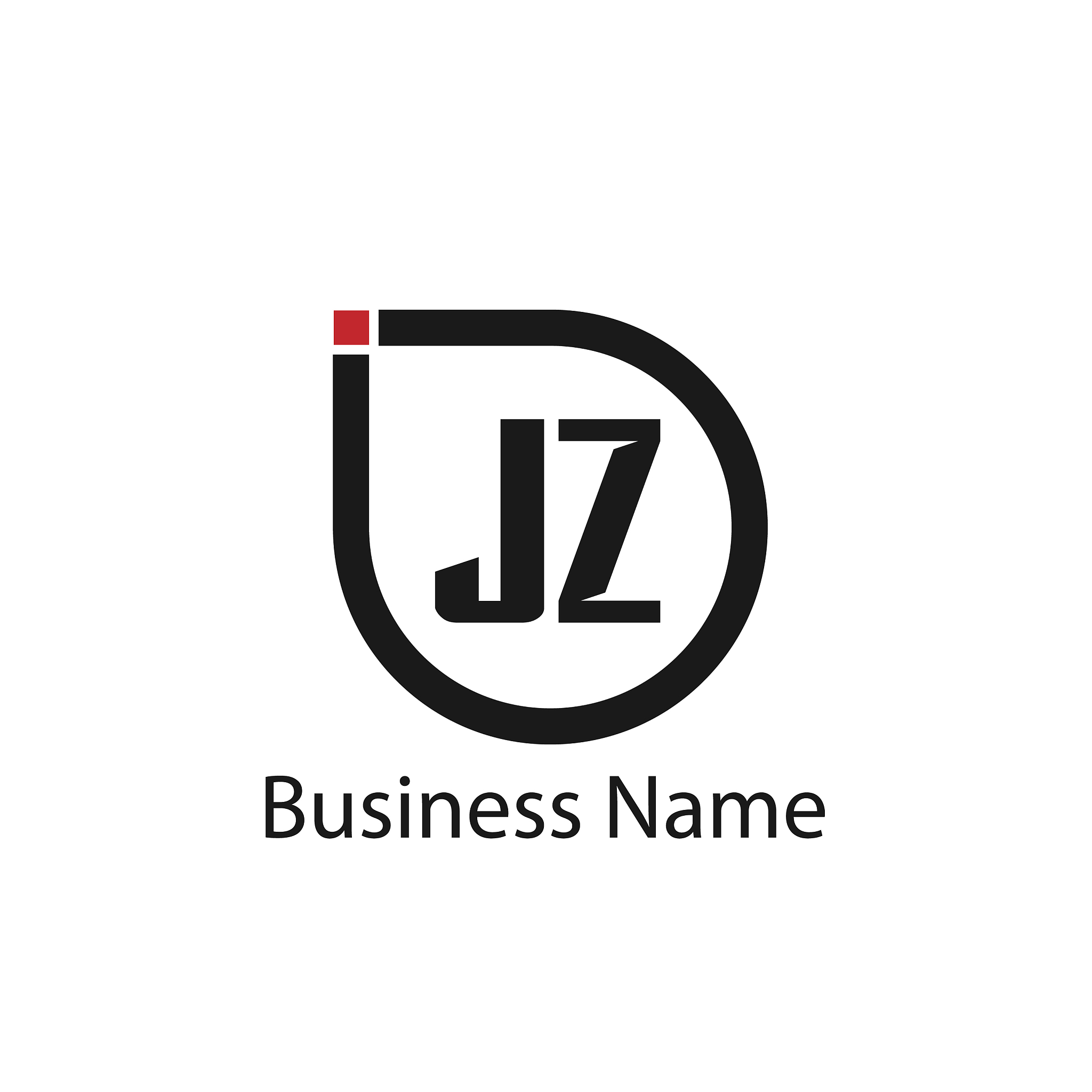 initial letter jz logo template design