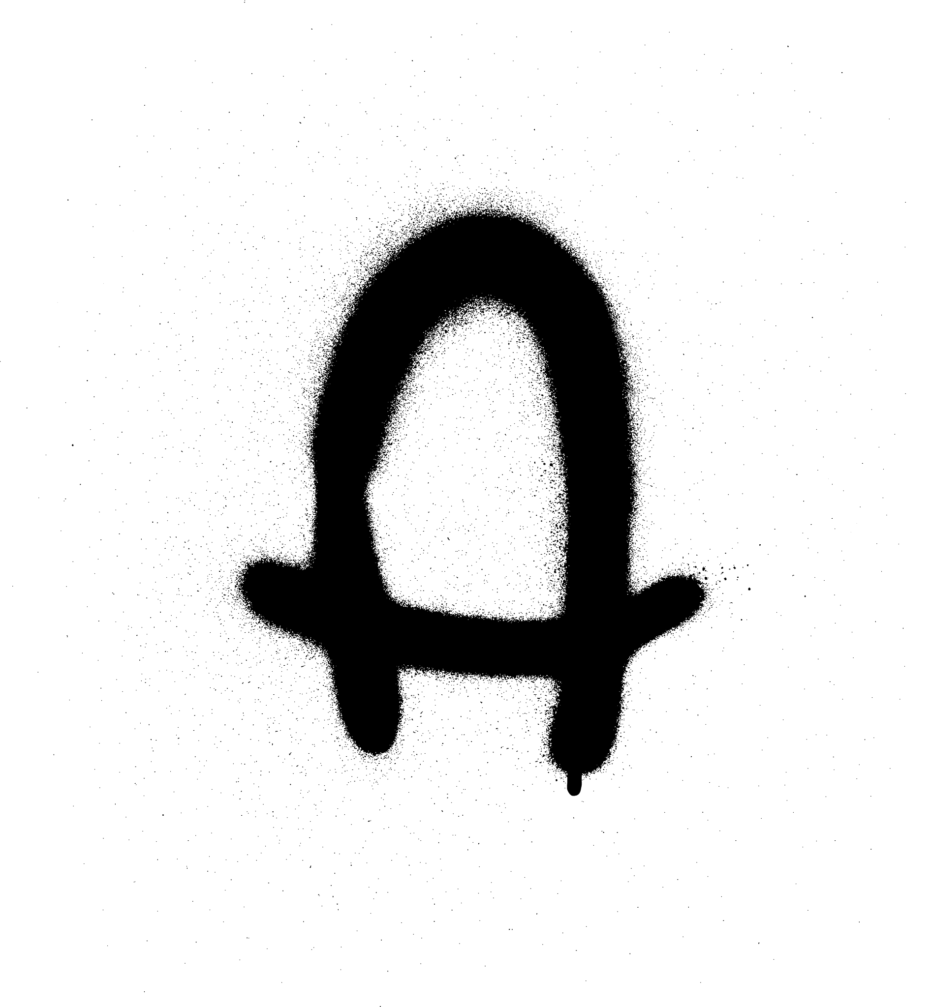sprayed a font graffiti with leak in black