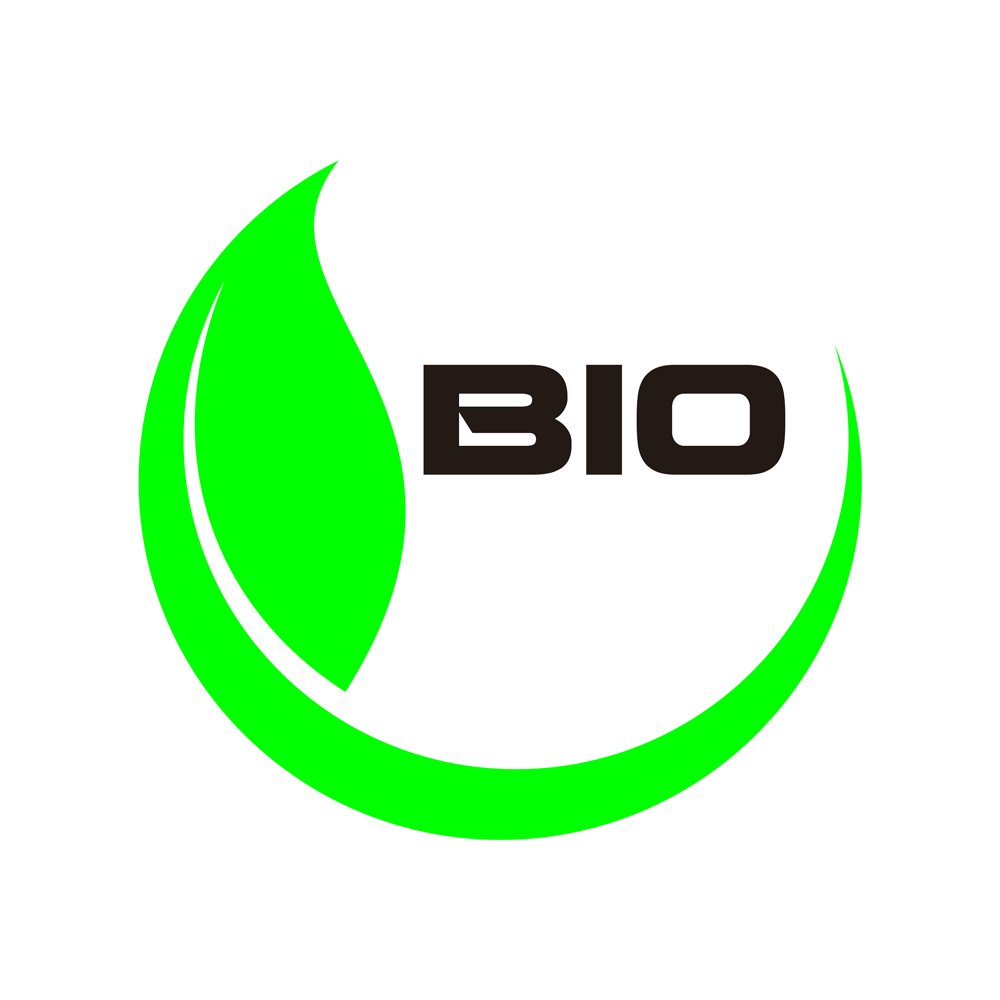 abstract sphere green leaf logo element design