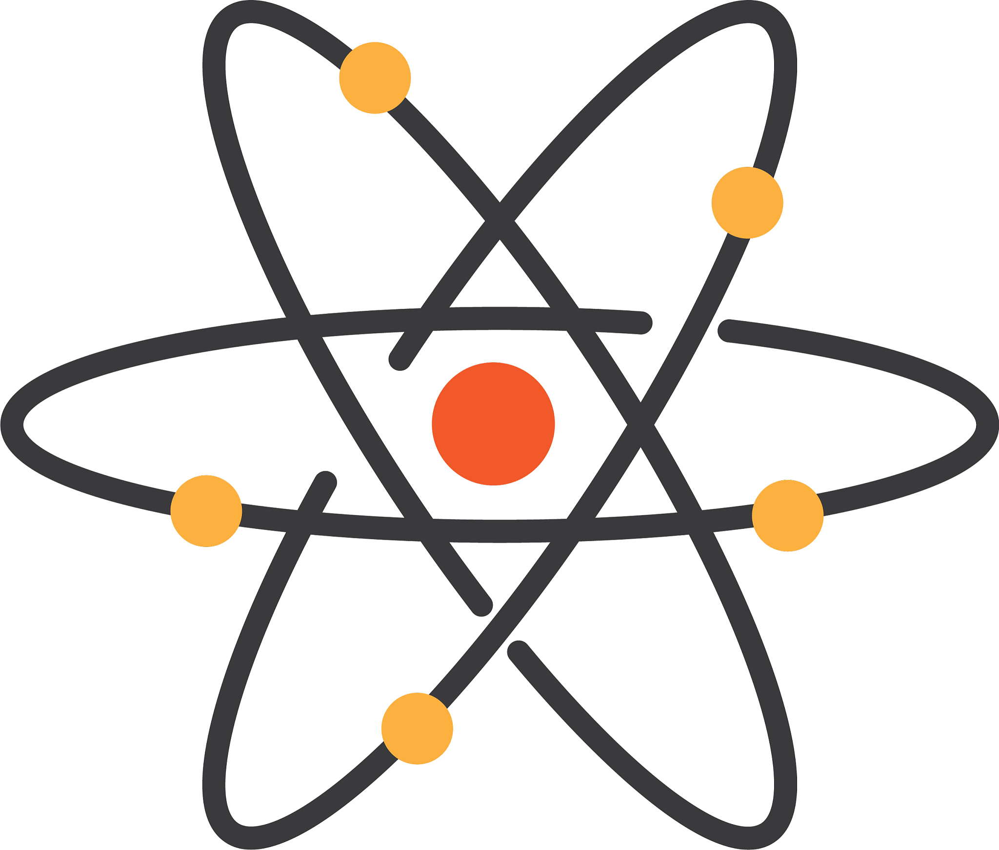 atom molecule isolated icon