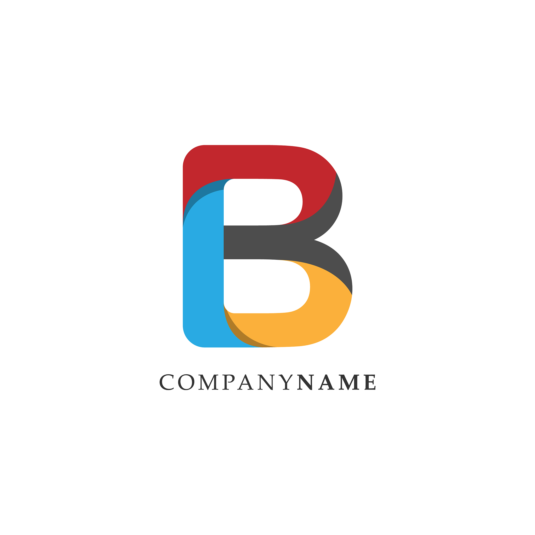 initial letter b lettermark logo