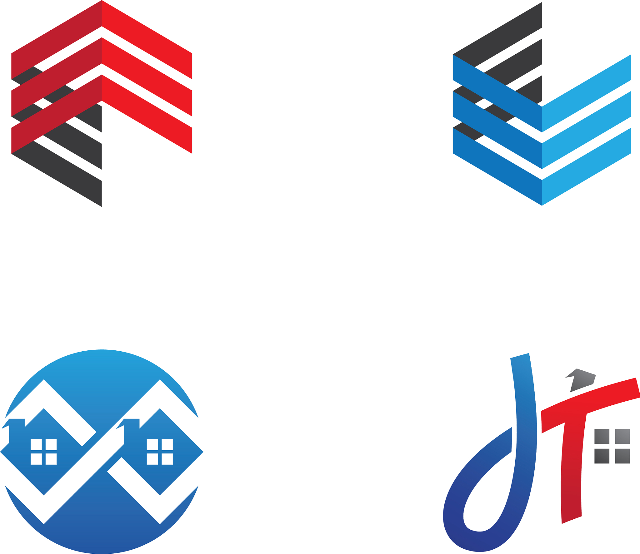 real estate property and construction logo design
