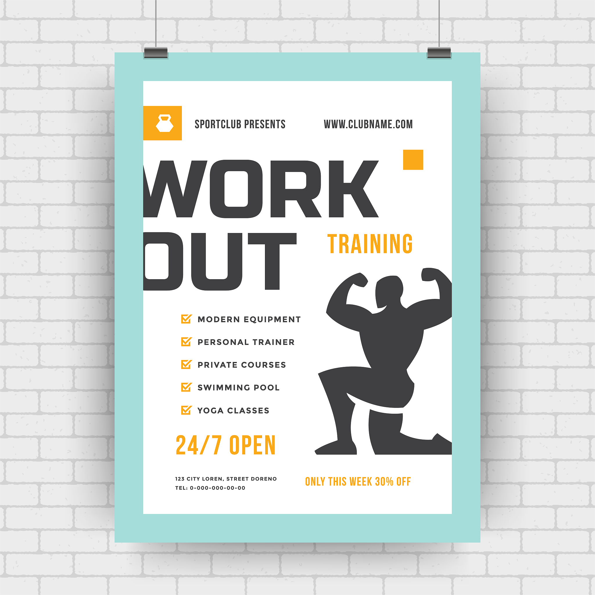 健身海报设计创意：如何制作引人注目的健身海报