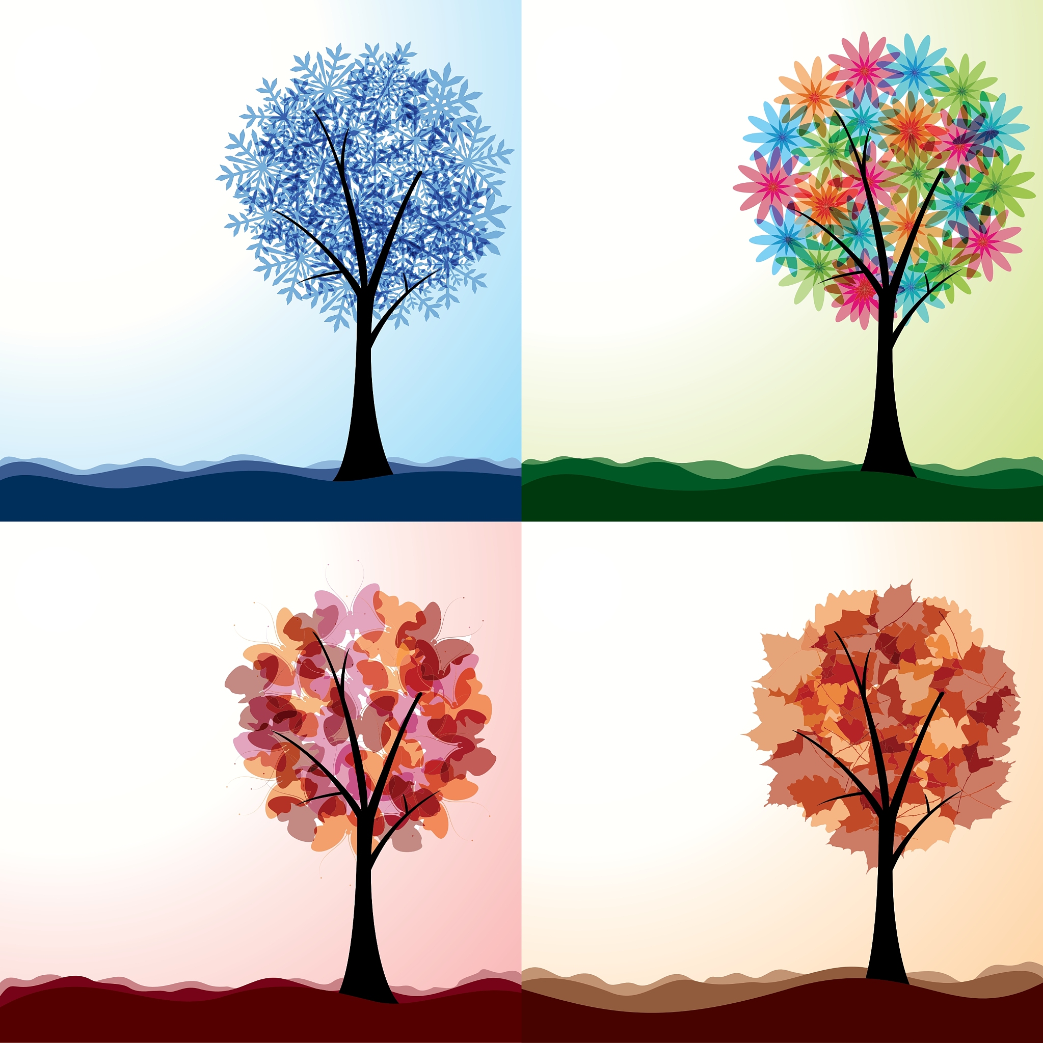 用英文写一首关于四季的诗歌 the four seasons