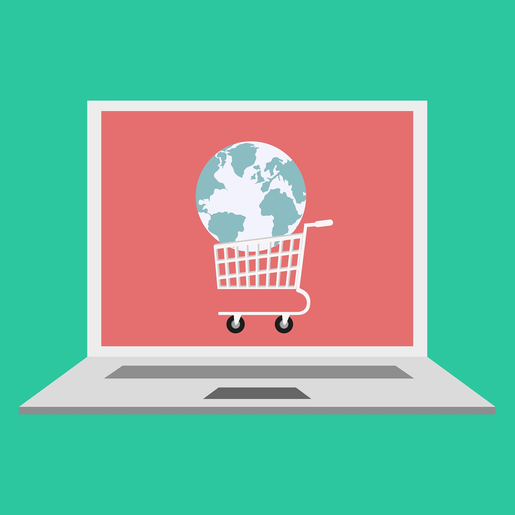 global online shopping concept