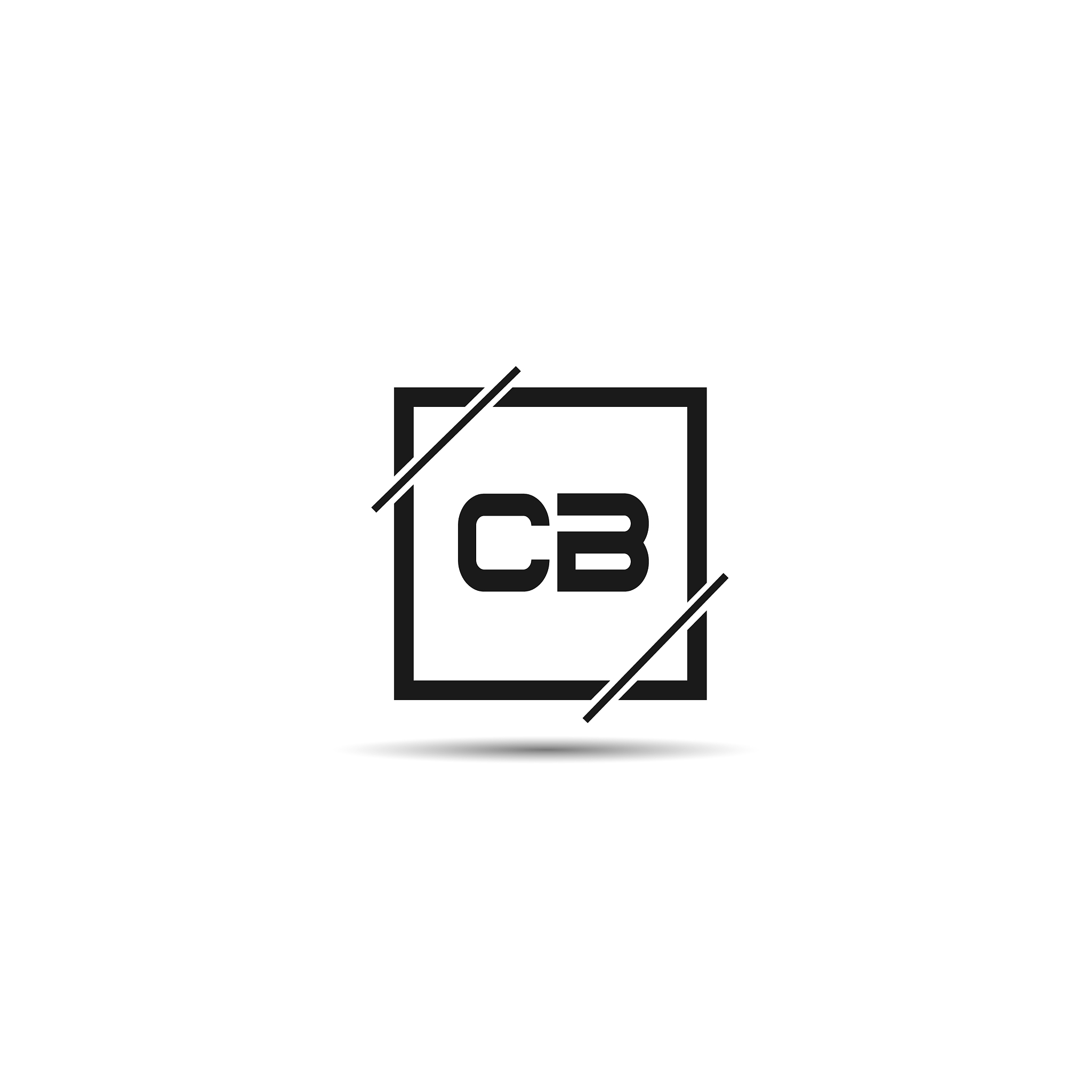 initial letter cb logo template design