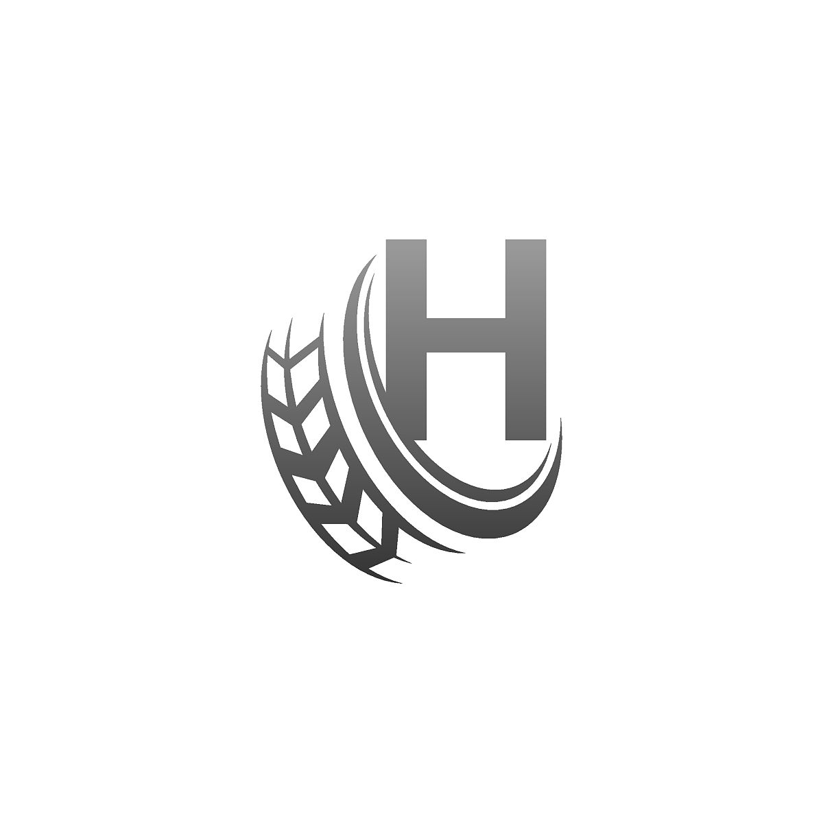 字母<strong>h</strong>与拖轮图标设计模板插图