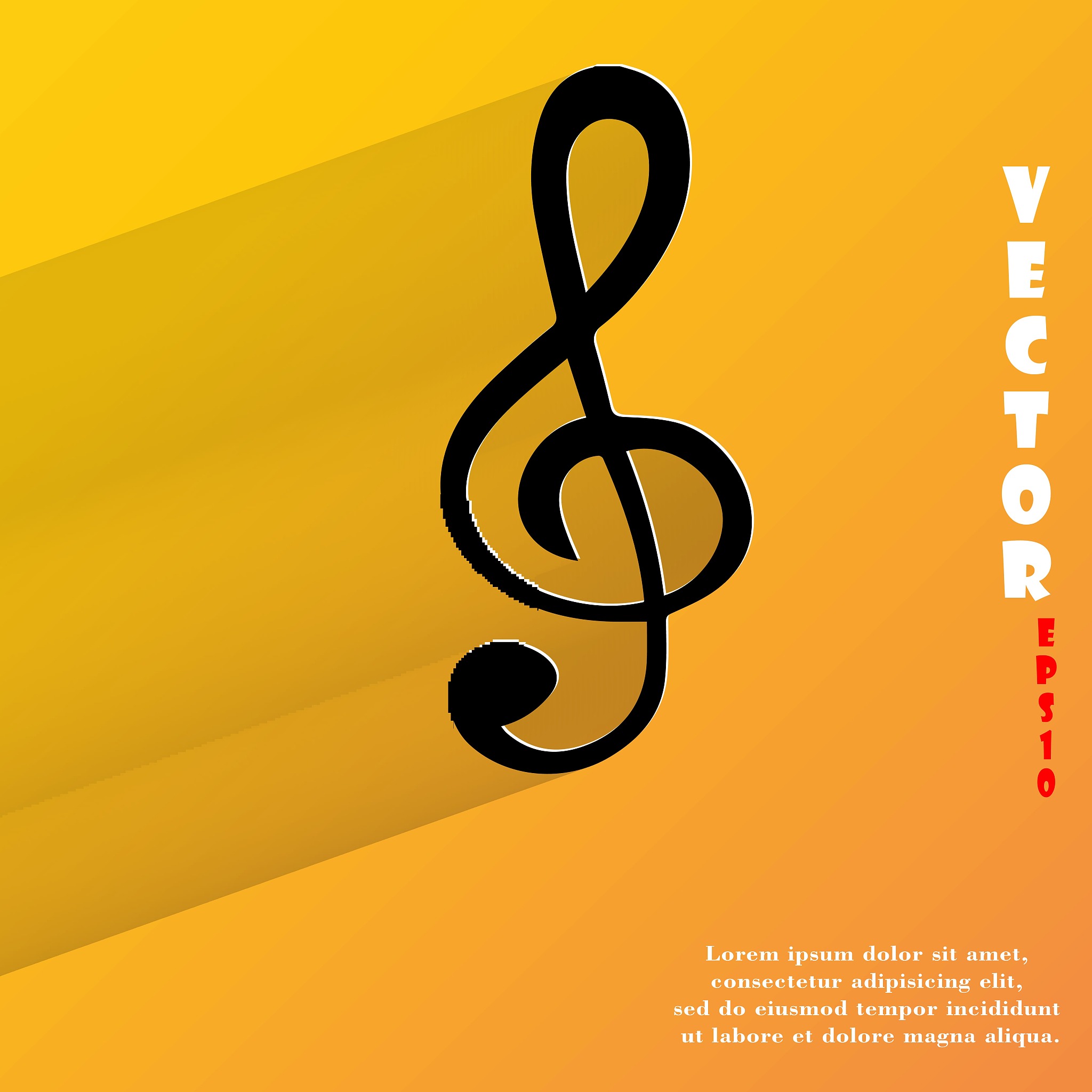 music elements notes web icon, flat design