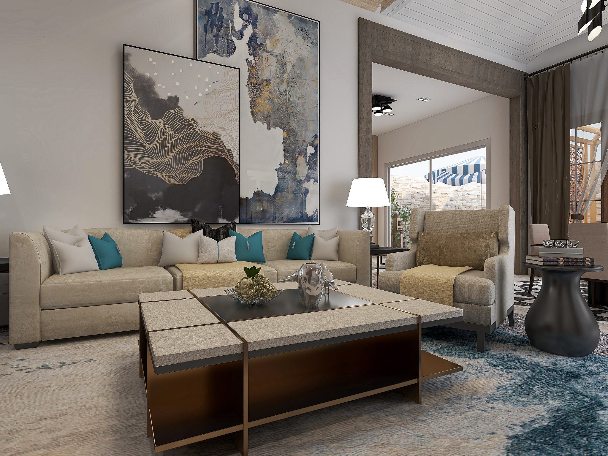 新中式沙发精美标题